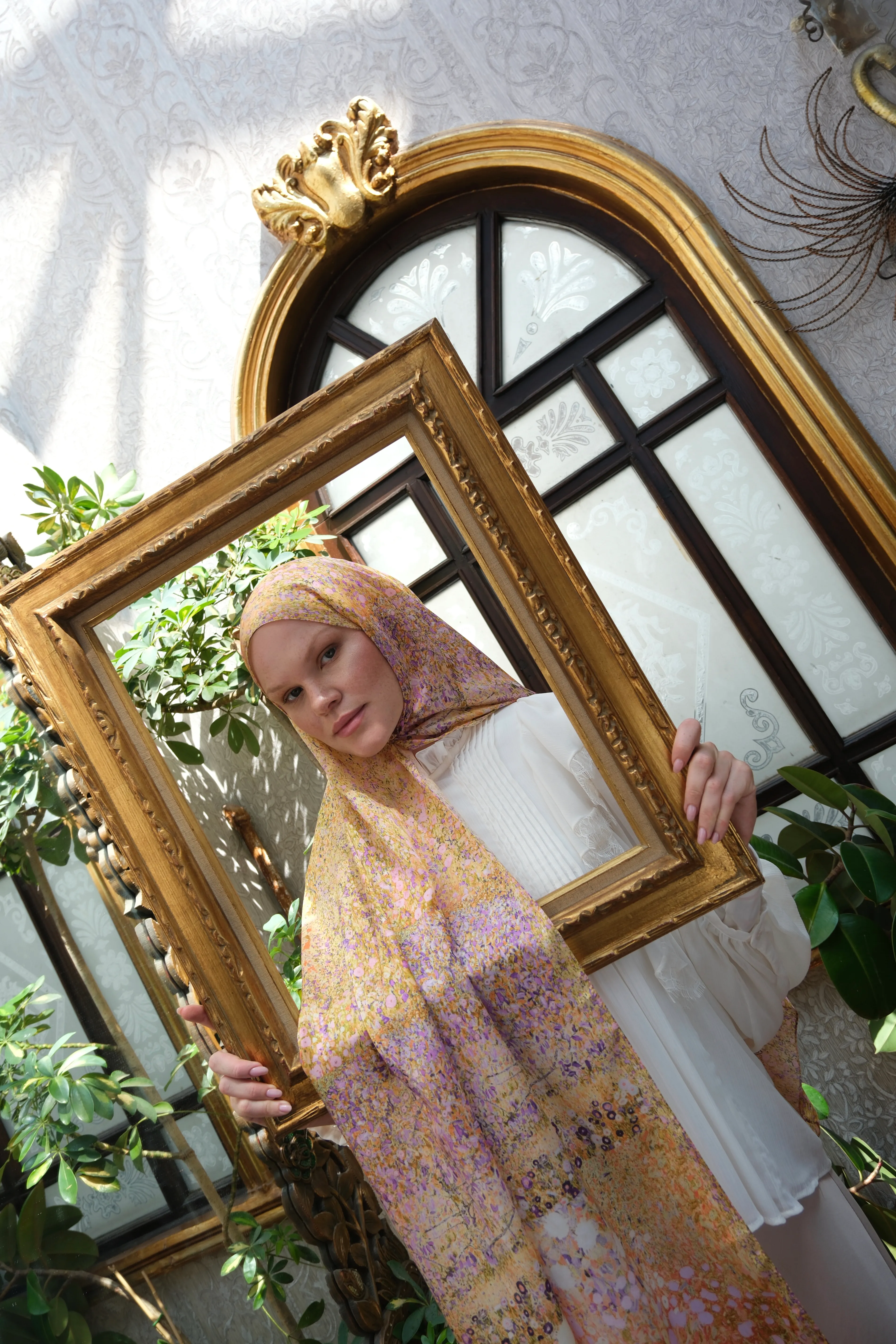 Farm Garden Silk Art Sarı