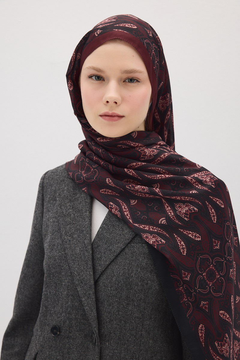 Rüya Desen - Koyu Bordo