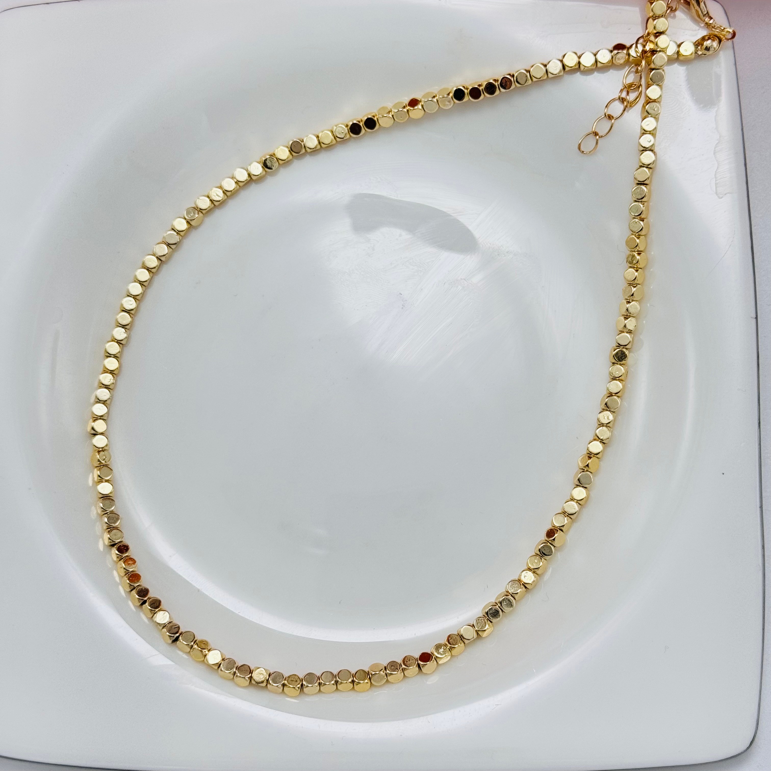 Altın Kaplama Gold  Küp Kolye(41 cm +4cm uzatma)