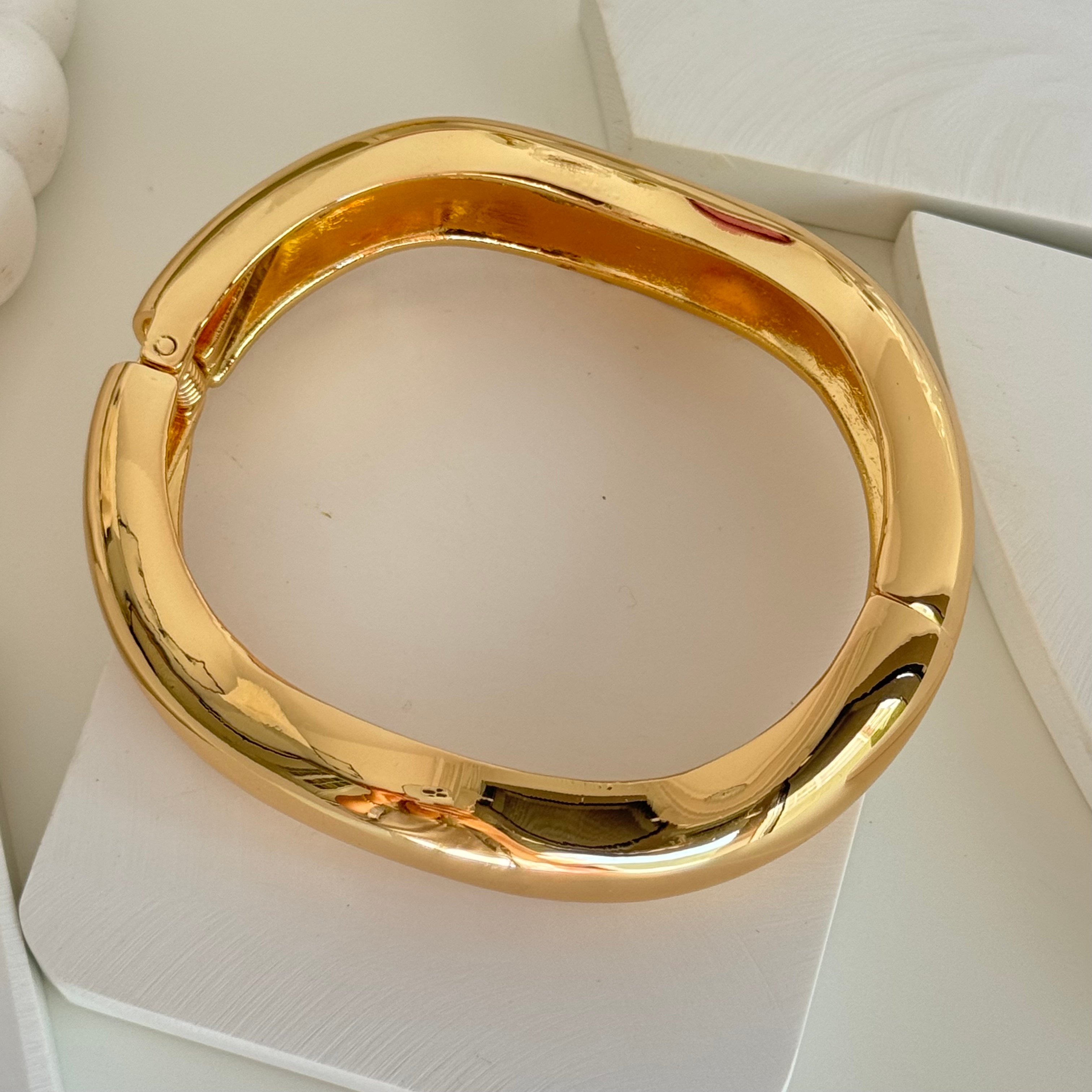 Altın Kaplama Gold Kıvrım Kelepçe(22 cm )