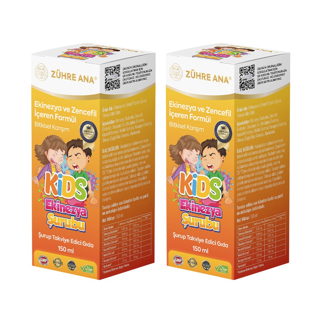 Zühre Ana 2 Pcs Kids Echinacea and Ginger Cough Syrup