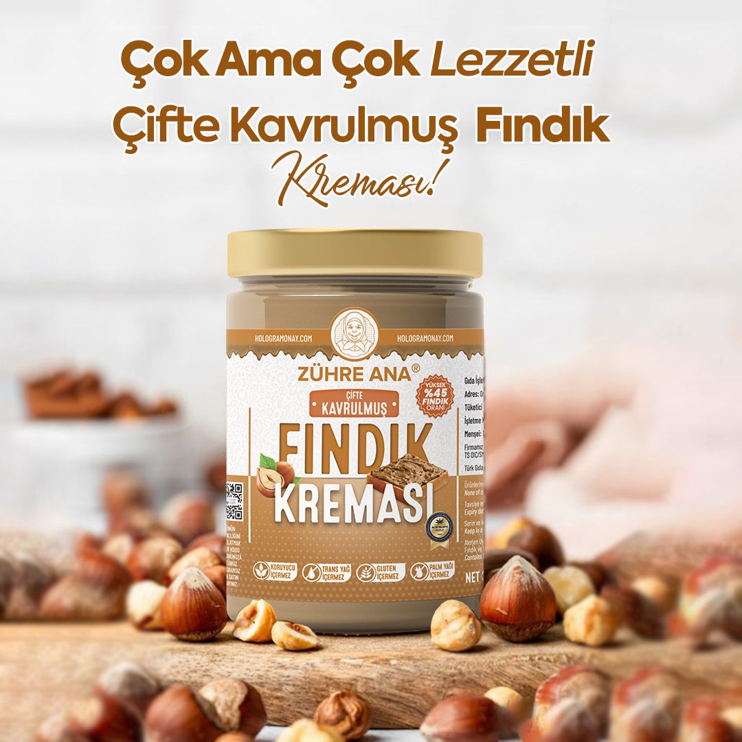 Zühre Ana Çifte Kavrulmuş Fındık Kreması