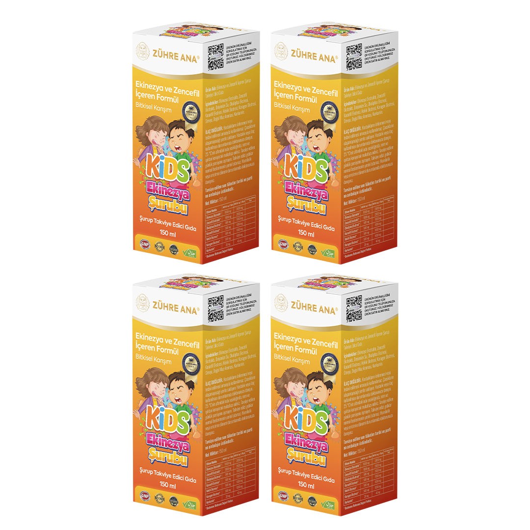 Zühre Ana 4 Pcs Kids Echinacea and Ginger Cough Syrup