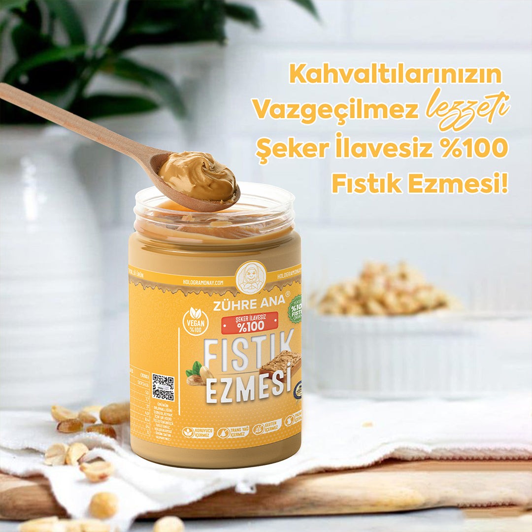 Zühre Ana 100% Peanut Butter Without Added Sugar