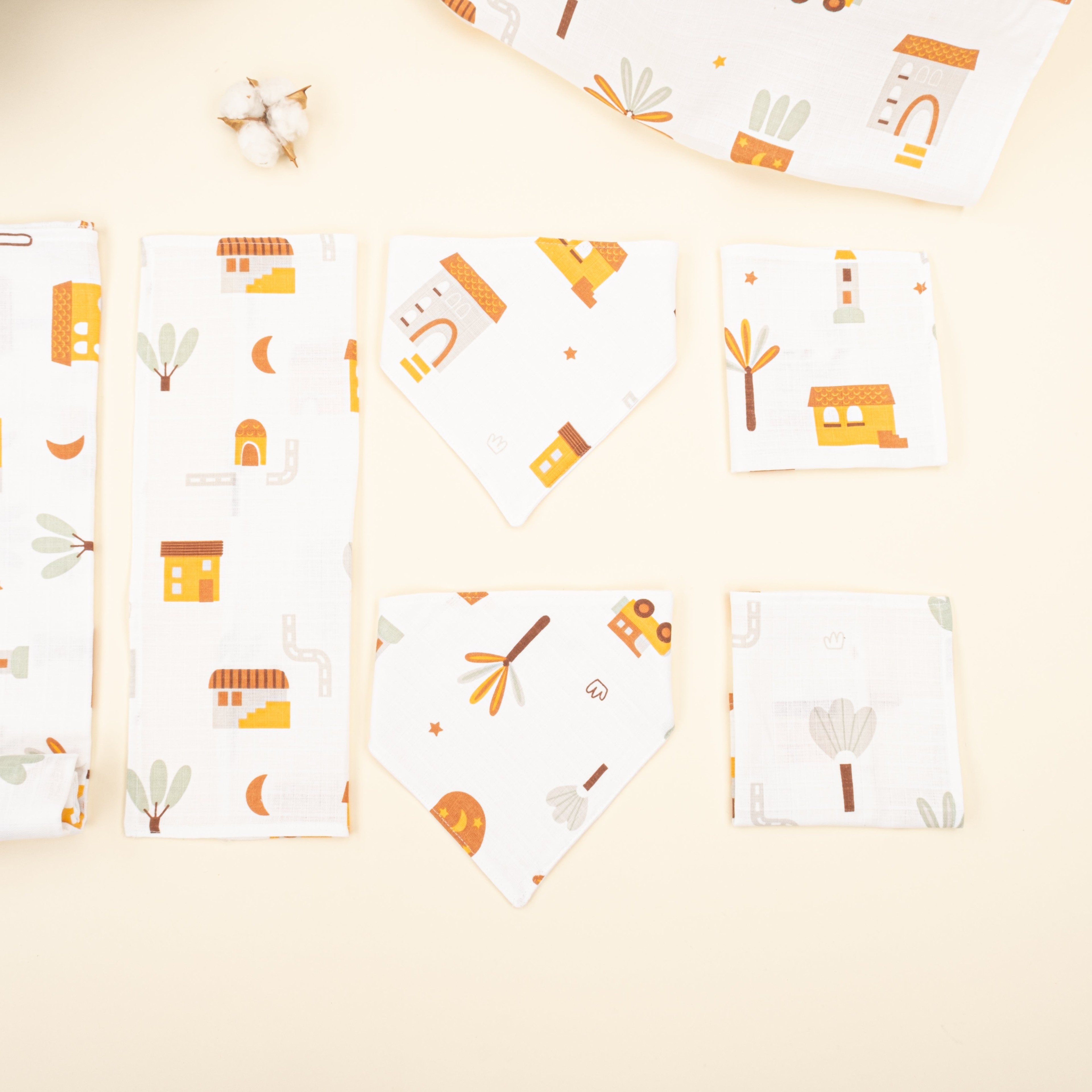 9 Parça Avantajlı Set - Tek Taraflı - Sarı Ev