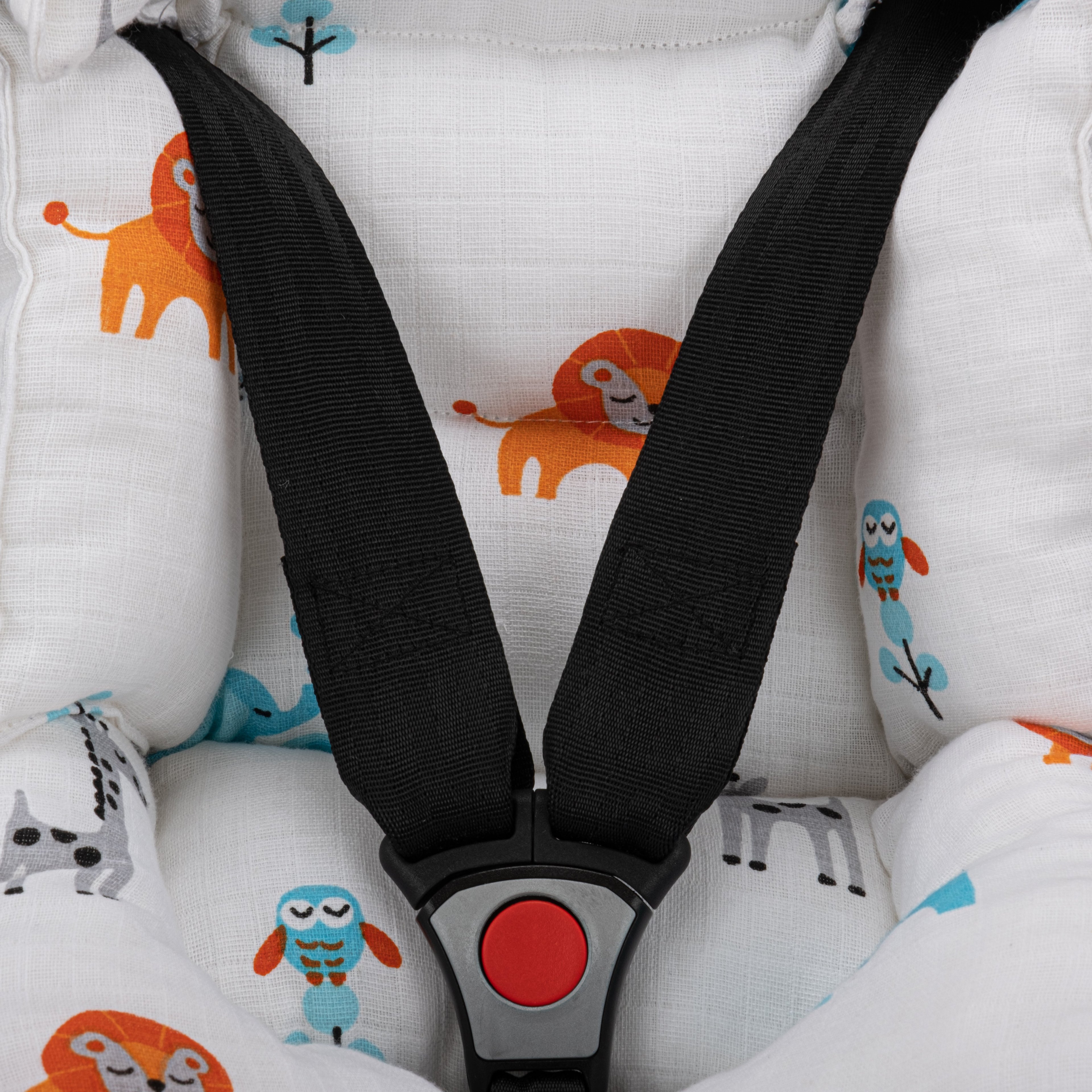 Puset Seti - Çift Taraflı - Bebe Mavi Muslin - Fil