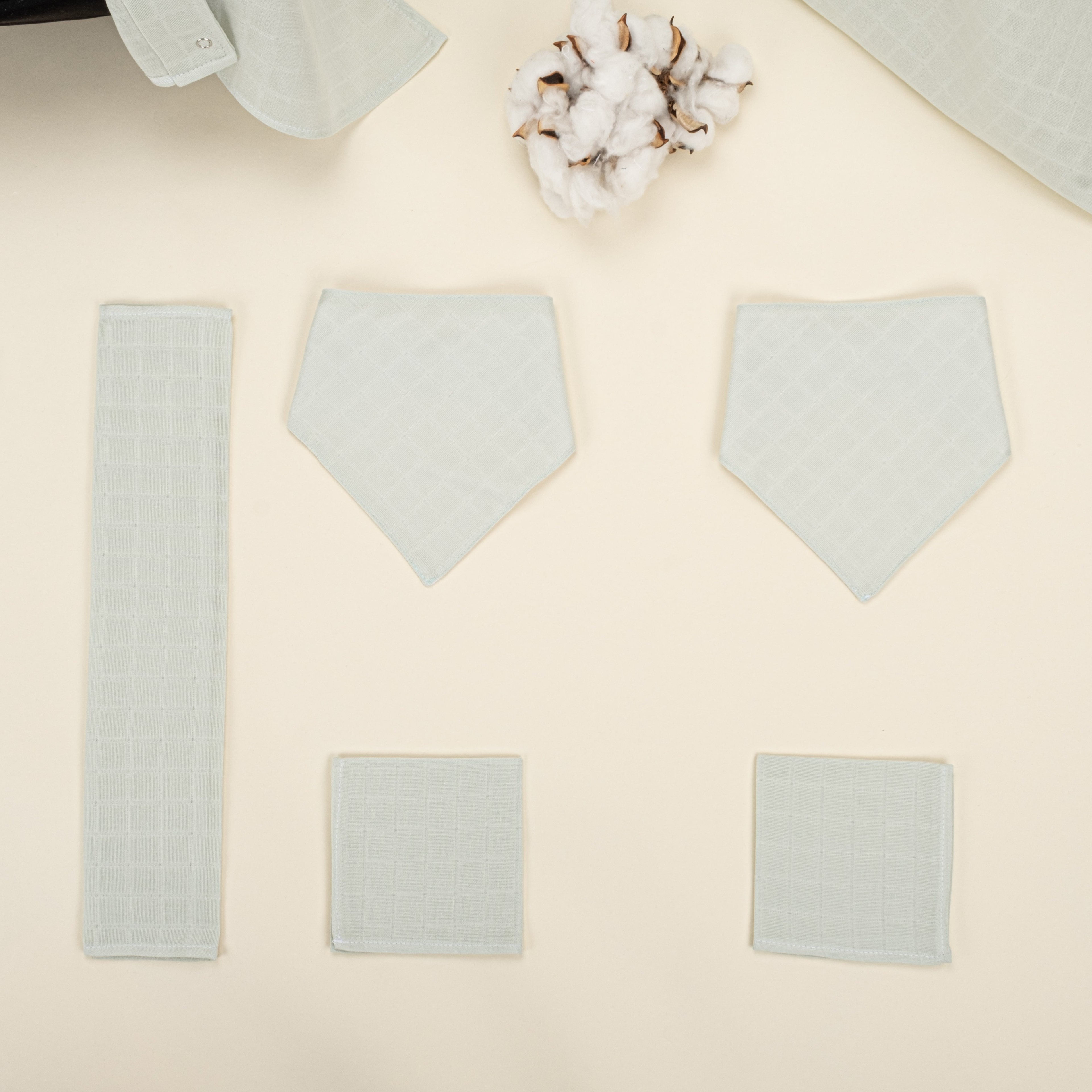 11 Parça Avantajlı Set - Tek Taraflı - Mint Müslin