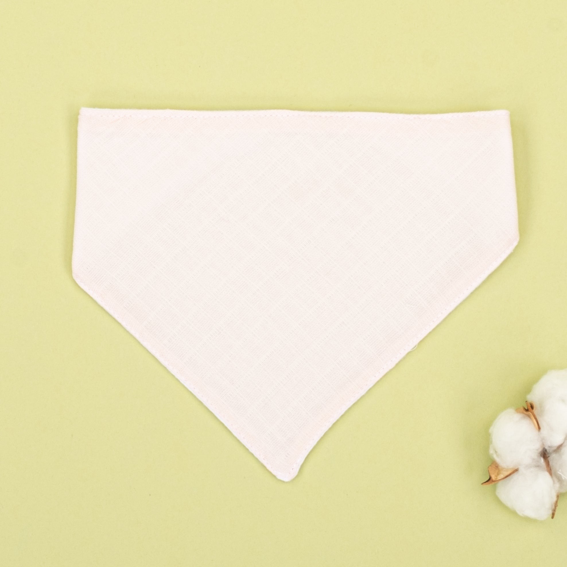 Önlük ve Mendil Seti - Tek Taraflı - Bebe Pembe Muslin
