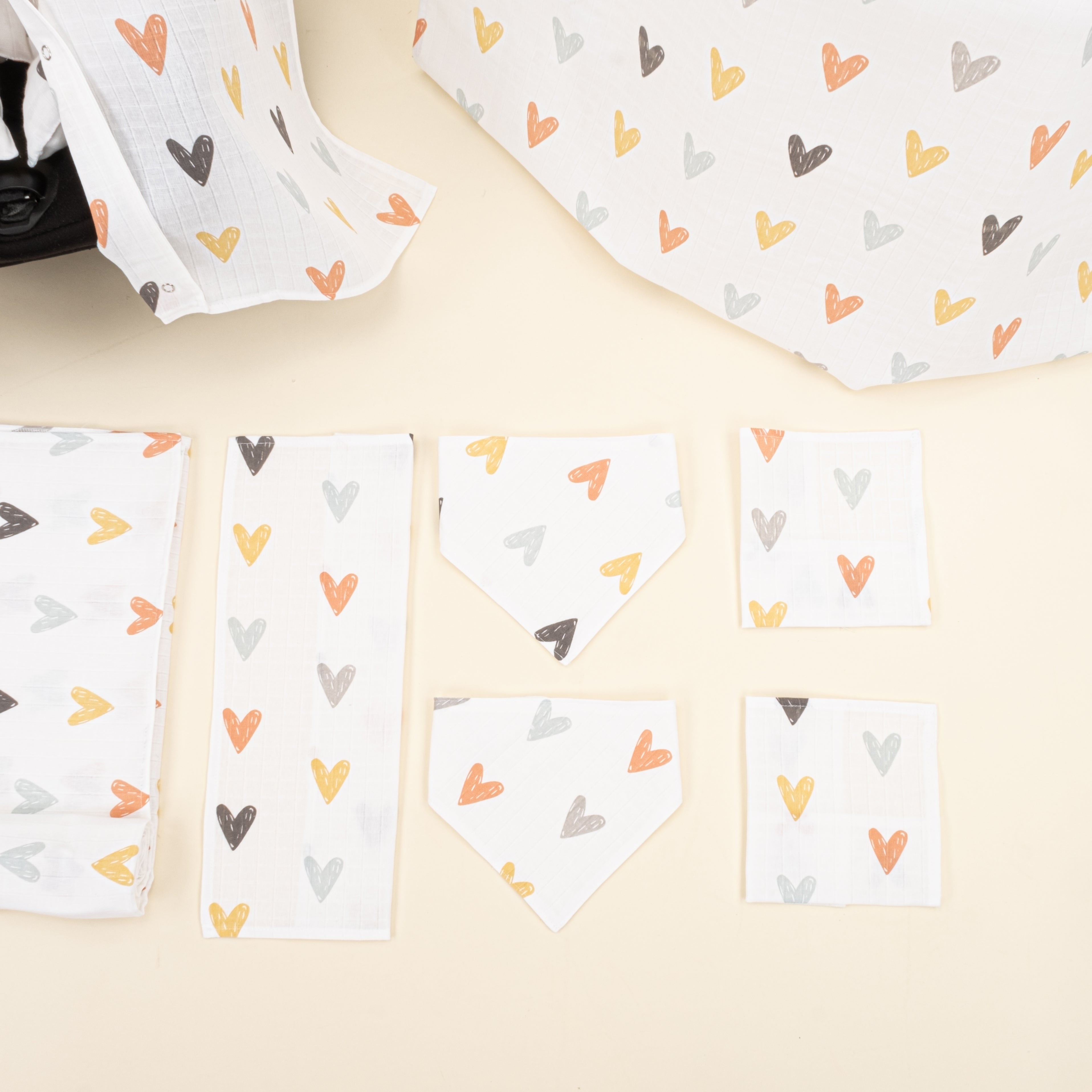 9 Parça Avantajlı Set - Tek Taraflı - Kalpler