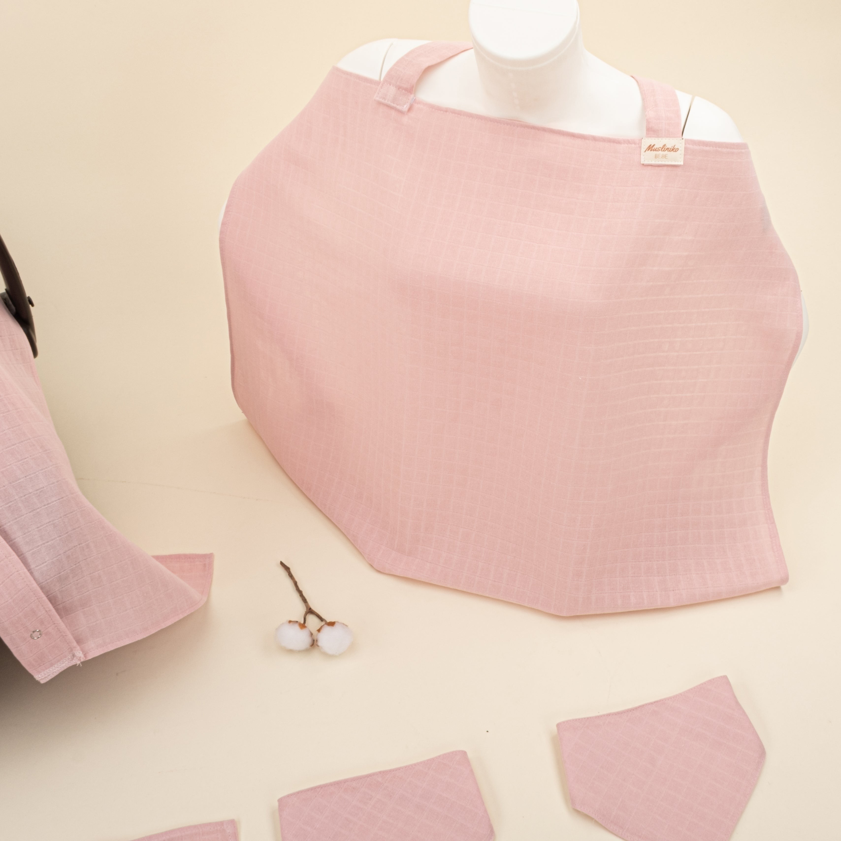 9 Parça Avantajlı Set - Tek Taraflı - Pudra Muslin