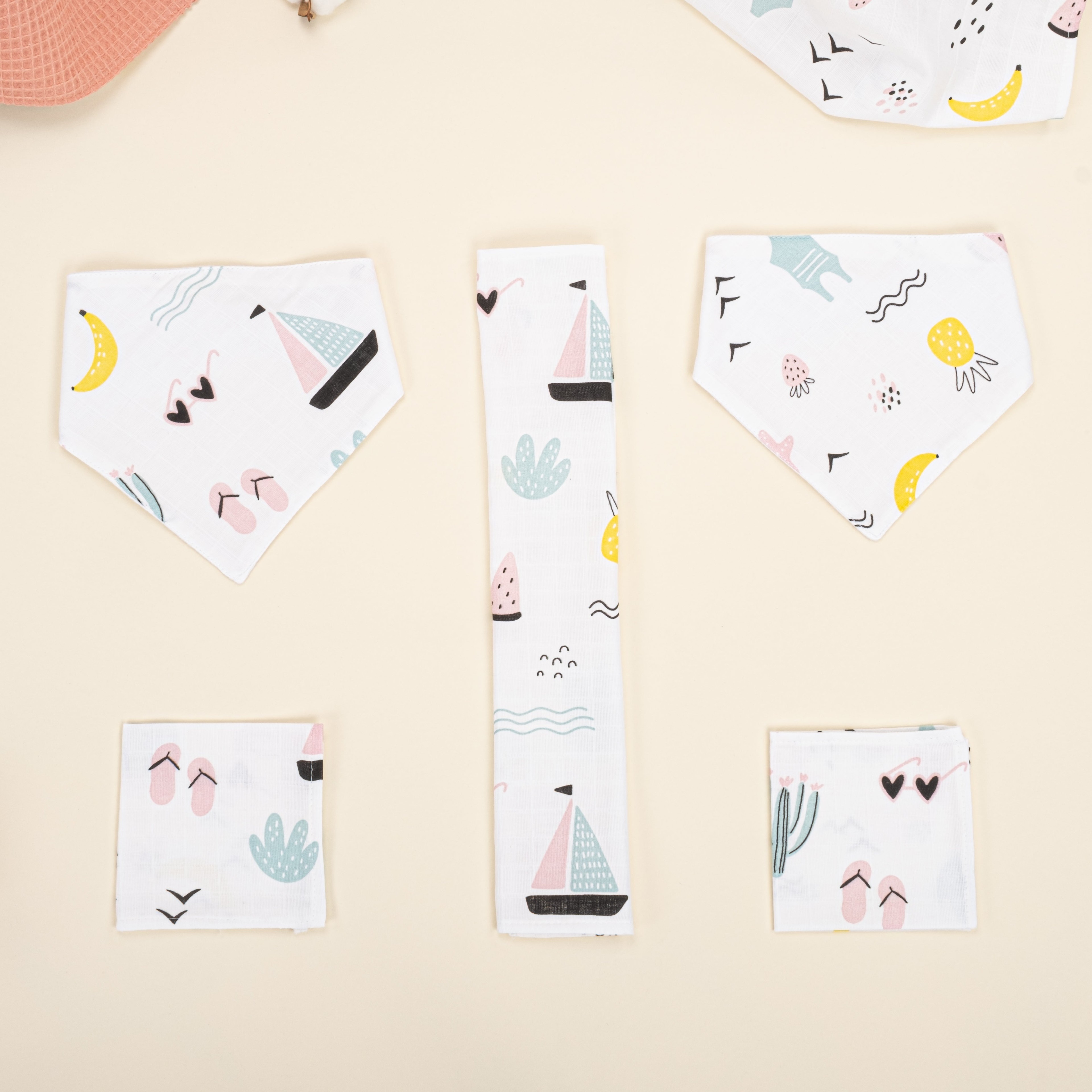 9 Parça Avantajlı Set - Çift Taraflı - Somon Petek - Plaj