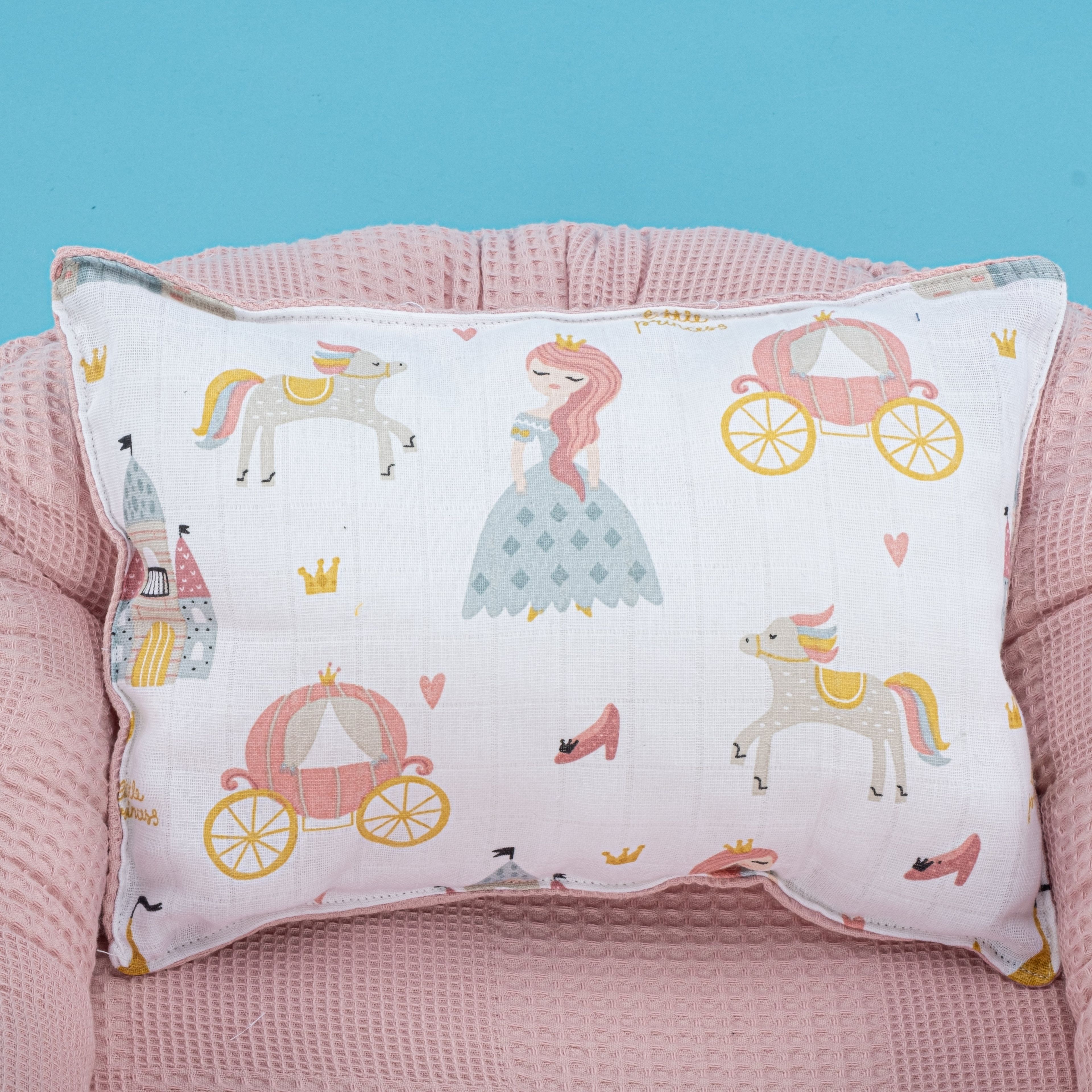 Babynest  ve Yastık- Çift Taraflı - Gül Kurusu Waffle - Sindirella