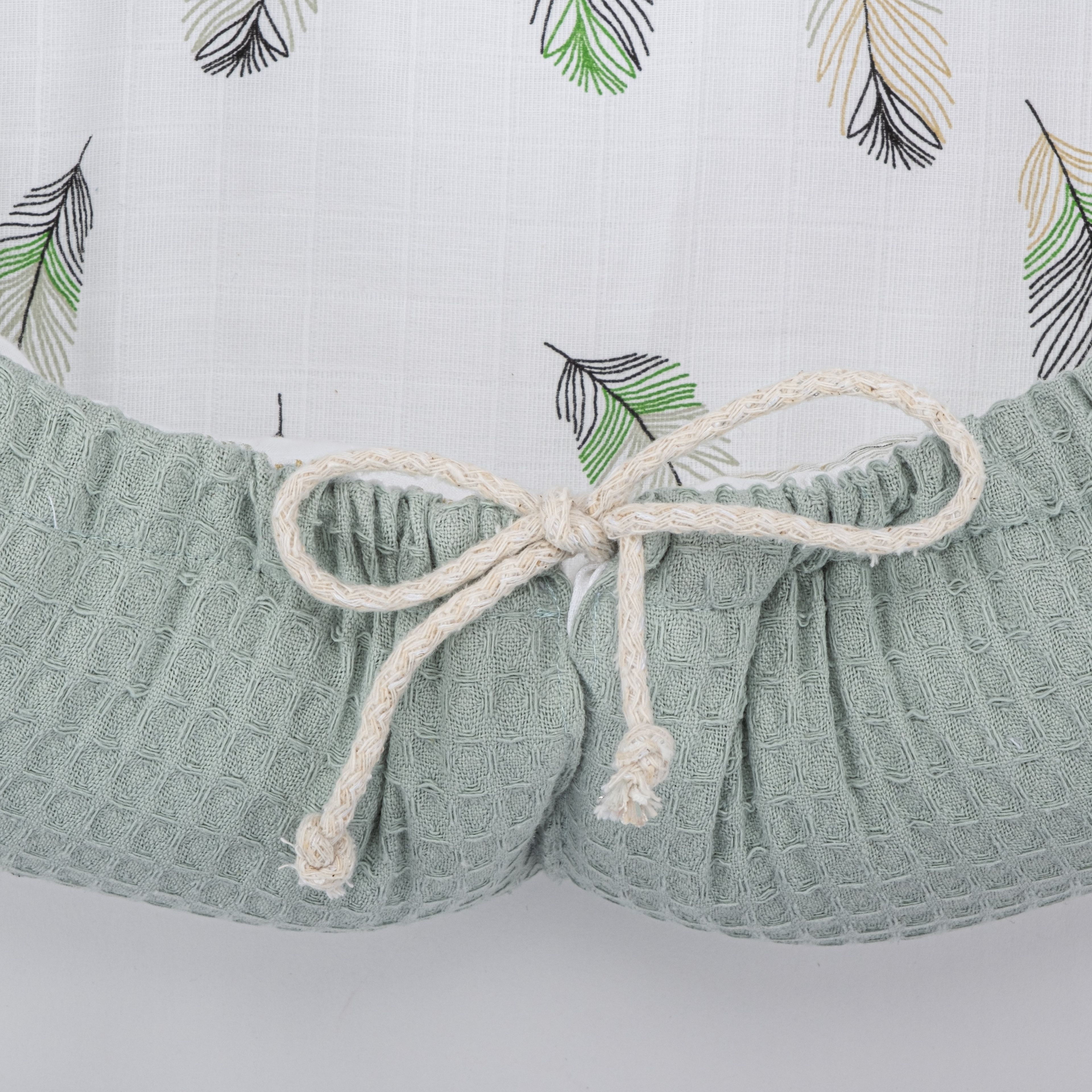 Babynest ve Yastık - Çift Taraflı - Yeşil Petek - Yeşil Tüy
