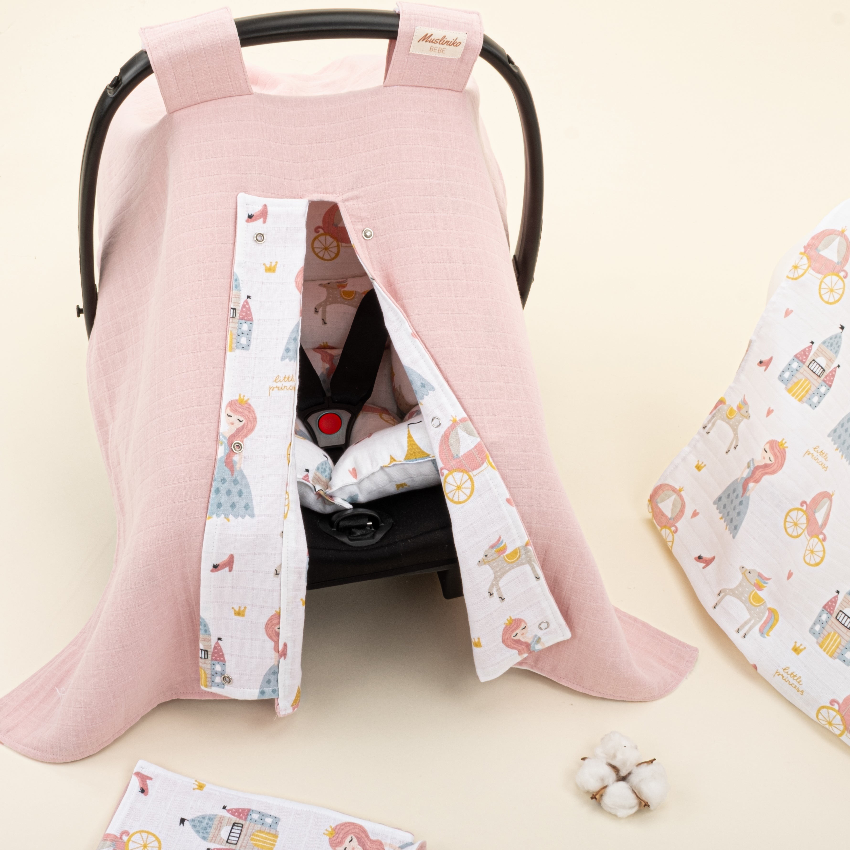 9 Parça Avantajlı Set - Çift Taraflı - Pudra Muslin - Sindirella