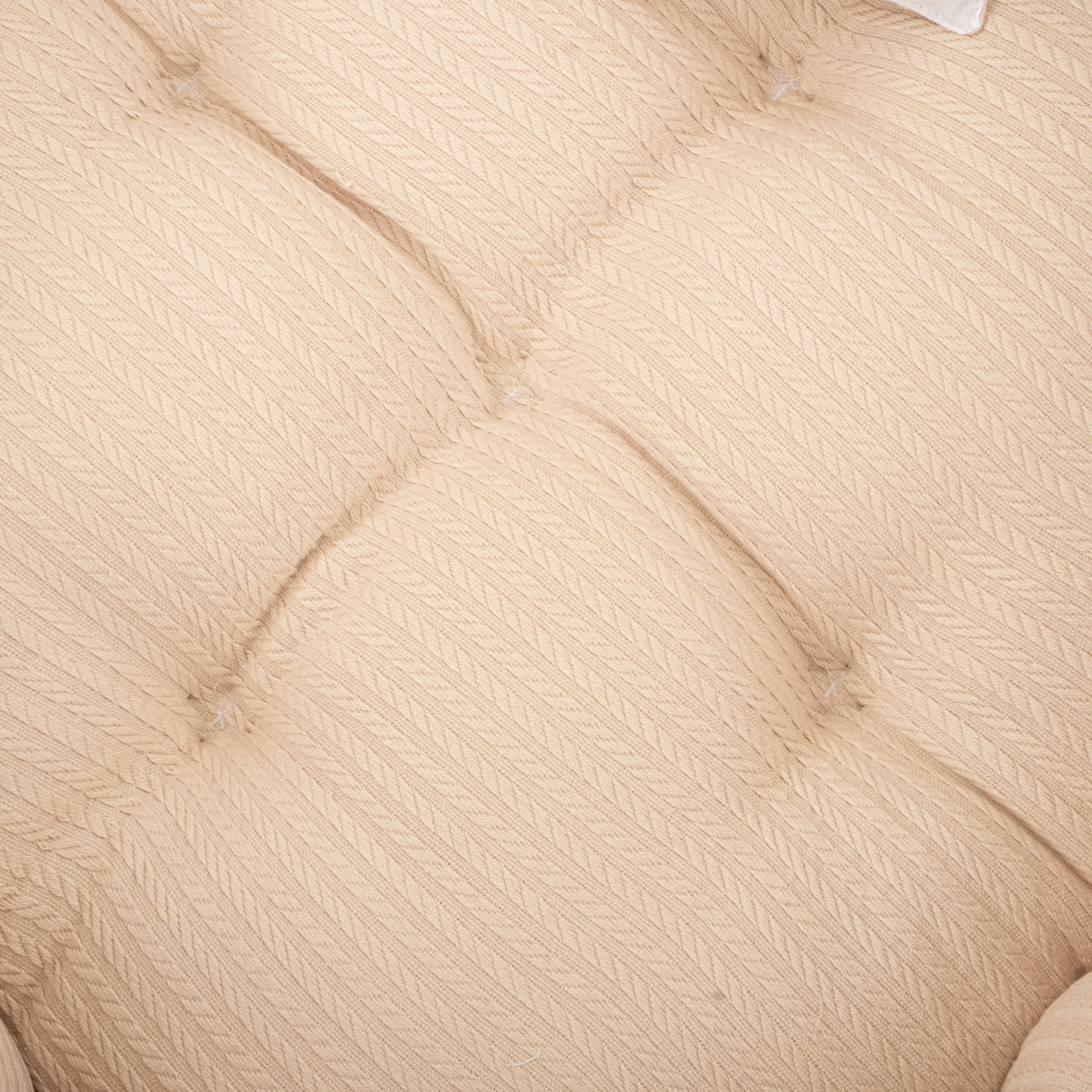 Yuvarlak Babynest ve Yastık - Çift Taraflı - Sütlü Kahve Örgü - Aslan