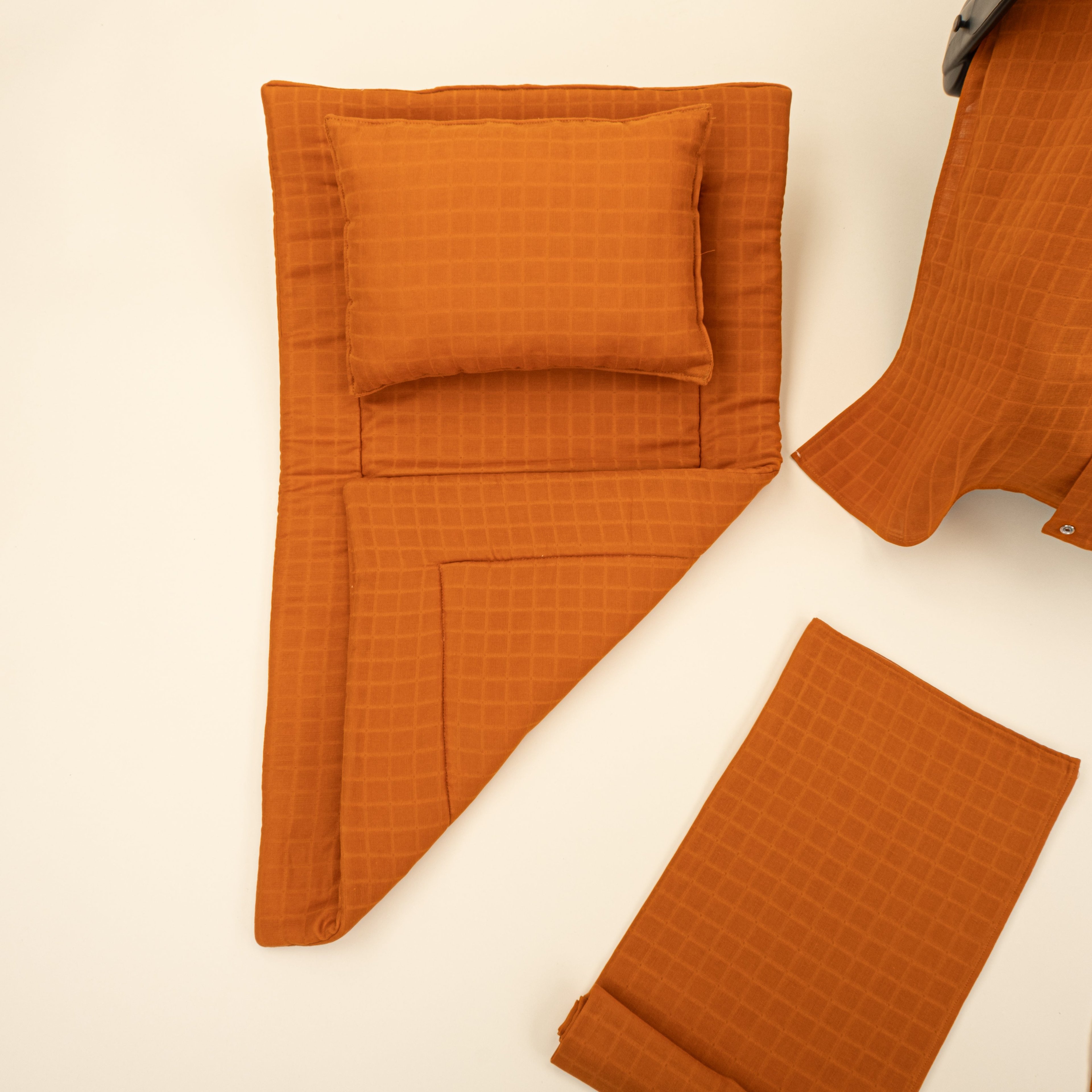 11 Parça Avantajlı Set - Tek Katlı - Kiremit Muslin
