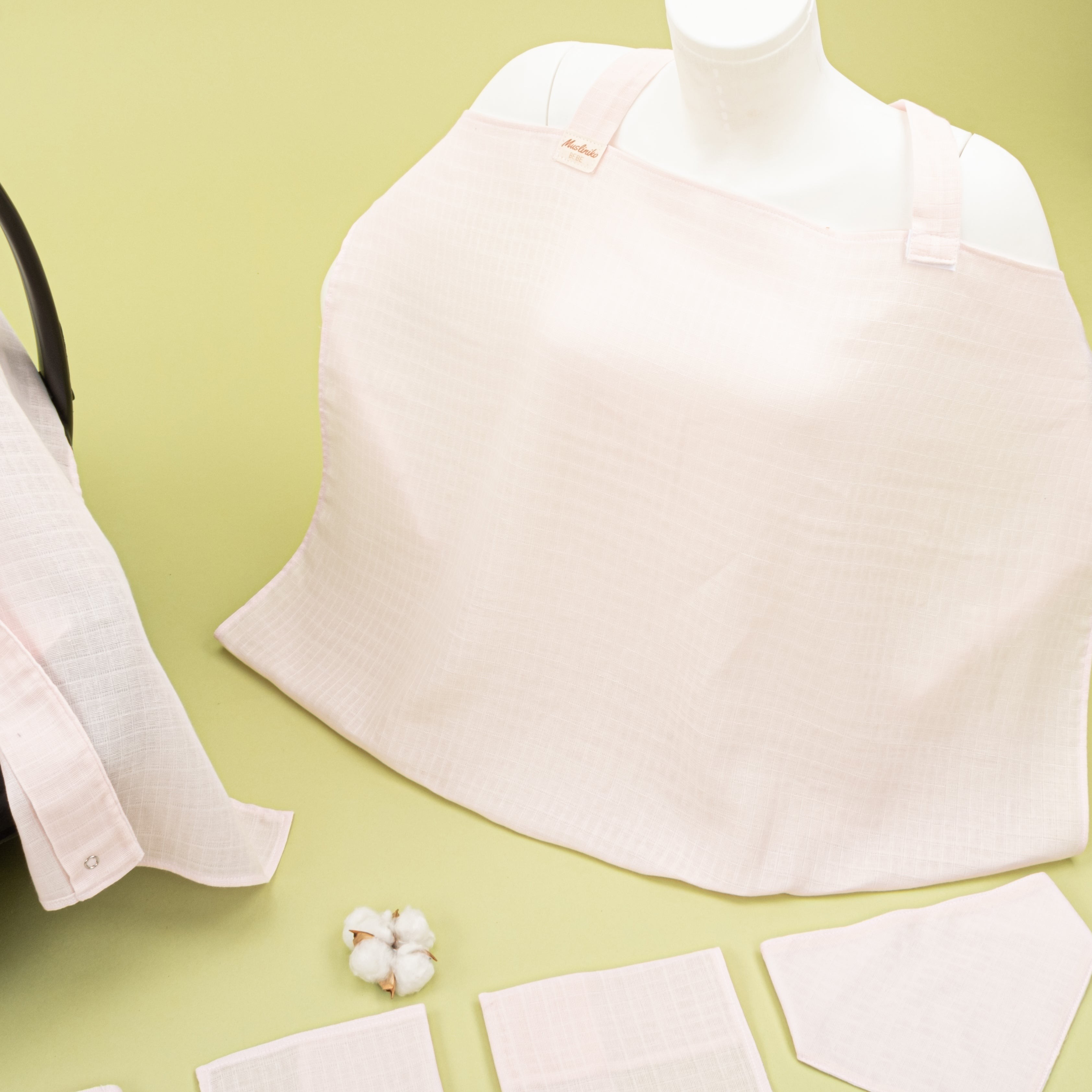 9 Parça Avantajlı Set - Tek Taraflı - Bebe Pembe Muslin