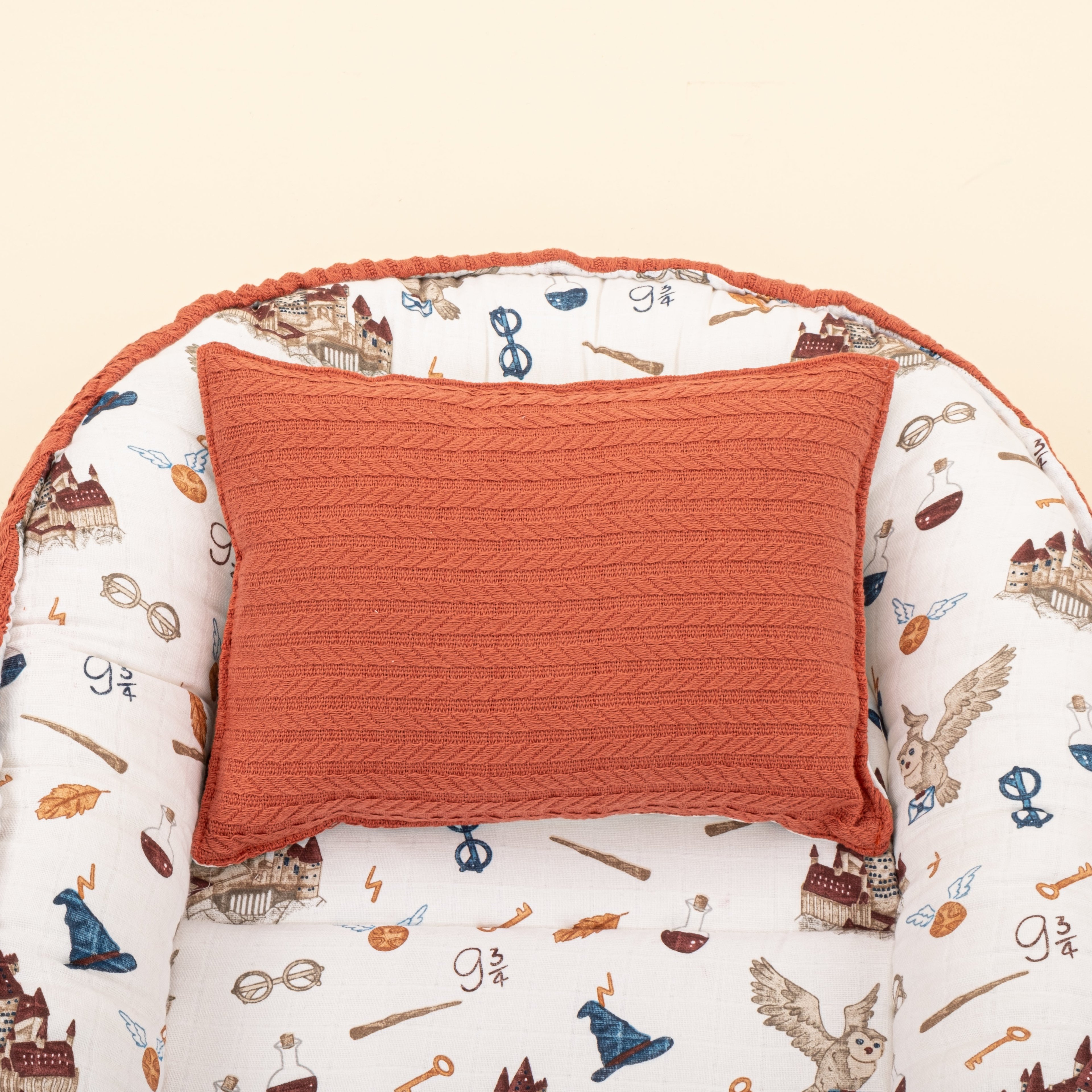Babynest  ve Yastık- Çift Taraflı - Kiremit Örgü - Harry