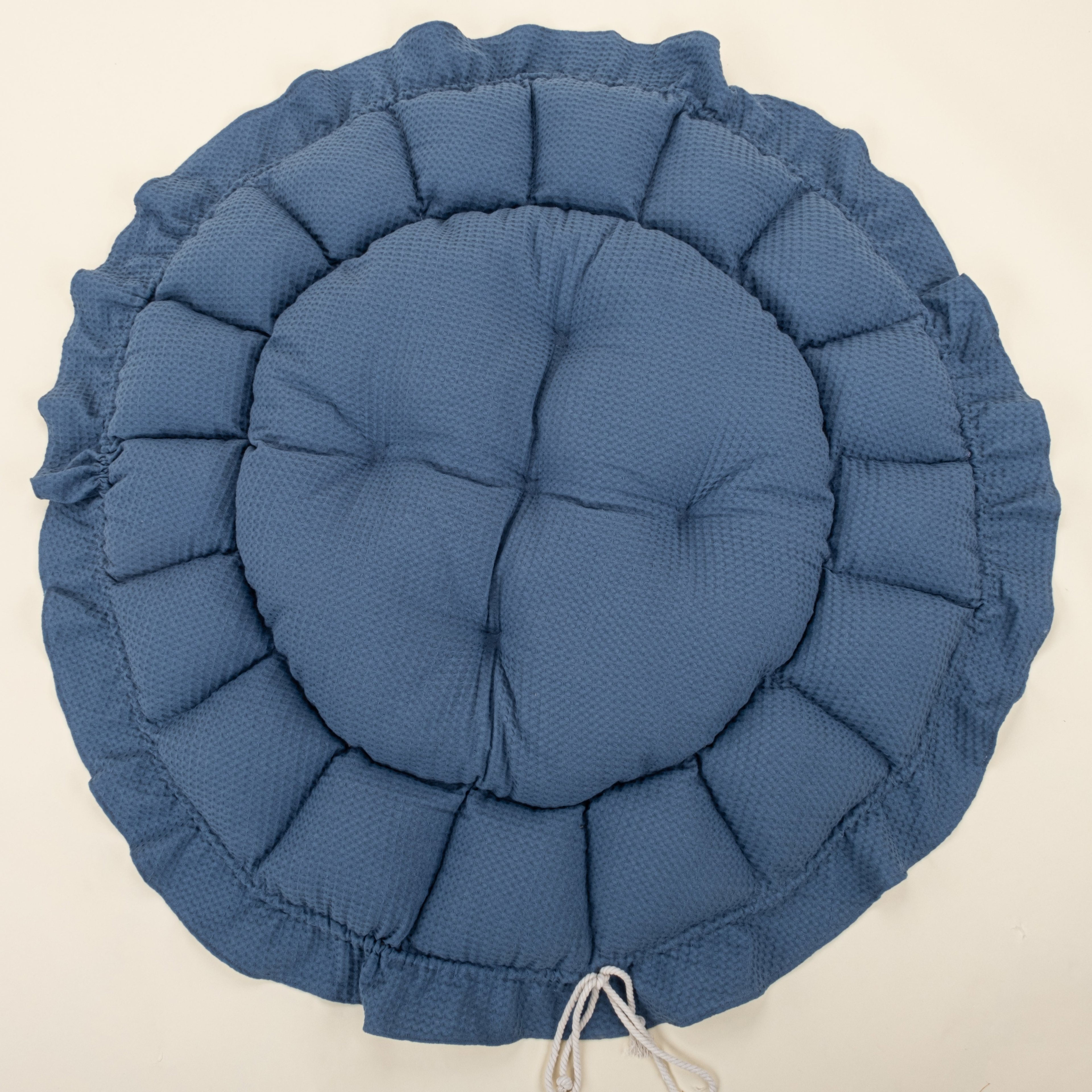 Yuvarlak Babynest - Çift Taraflı - İndigo Petek - Mavi Gökkuşağı
