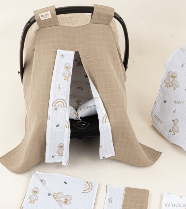 9 Parça Avantajlı Set - Çift Taraflı - Toprak Muslin - Kahverengi Ördek
