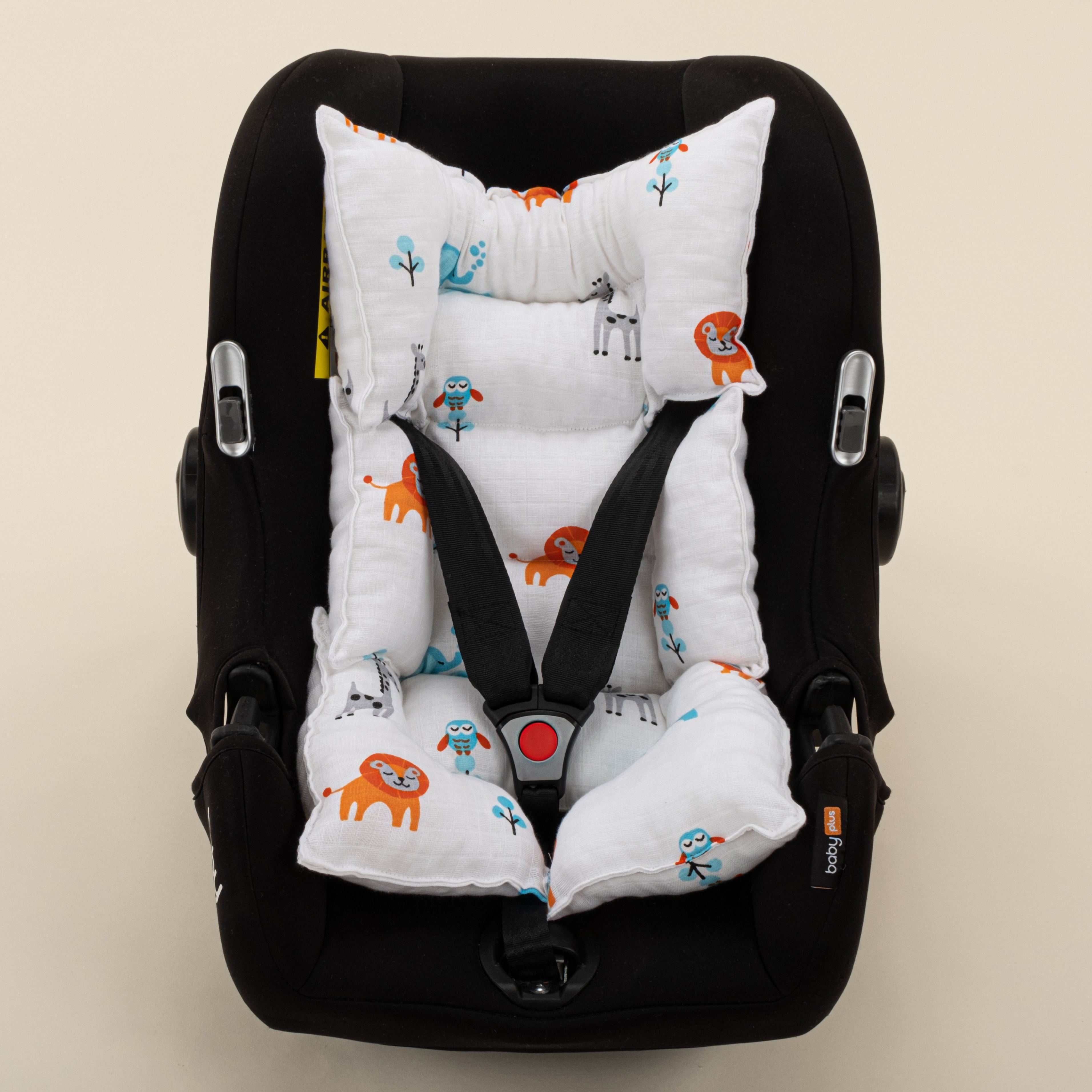 Puset Seti - Çift Taraflı - Bebe Mavi Muslin - Fil