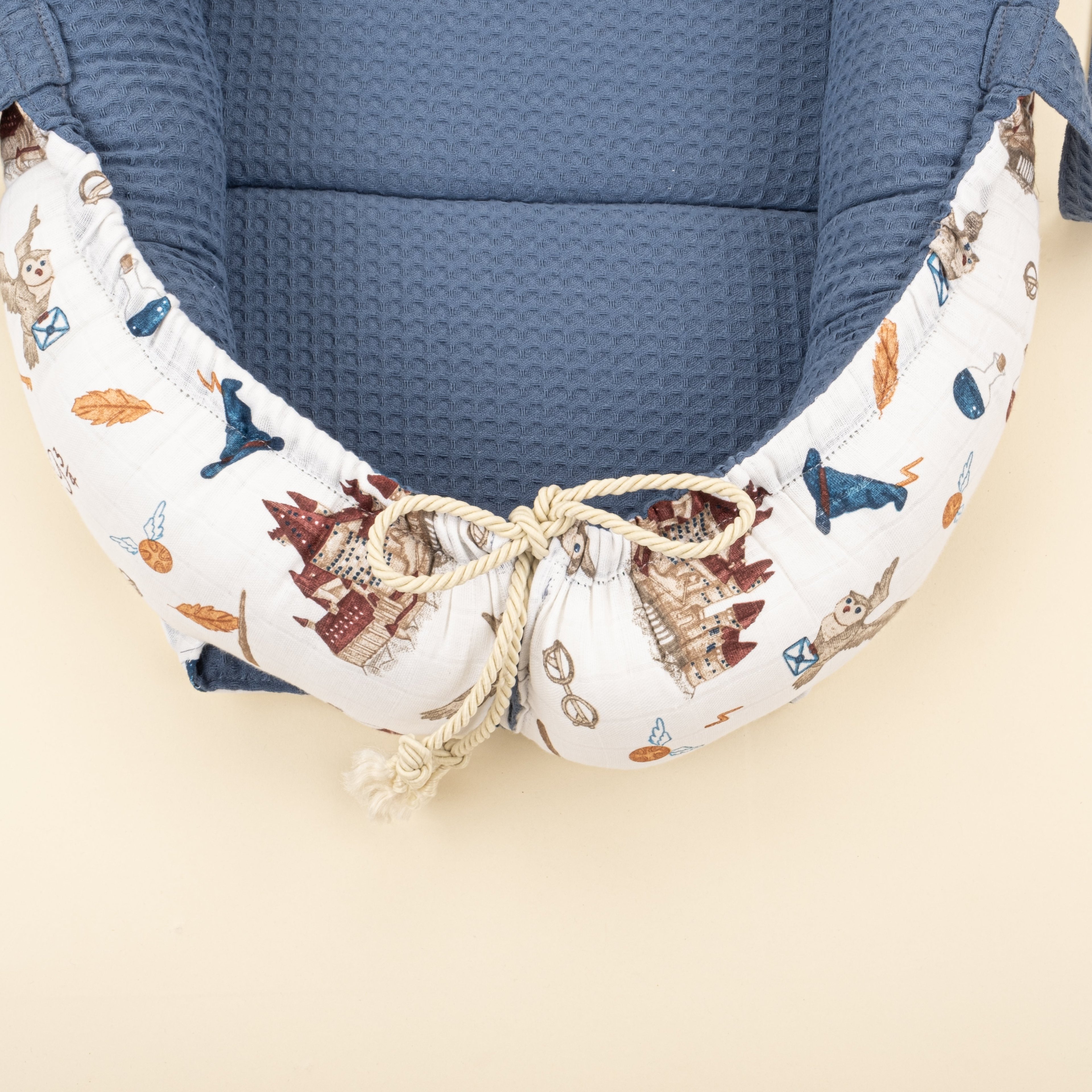 Babynest  ve Yastık- Çift Taraflı - İndigo Petek - Harry