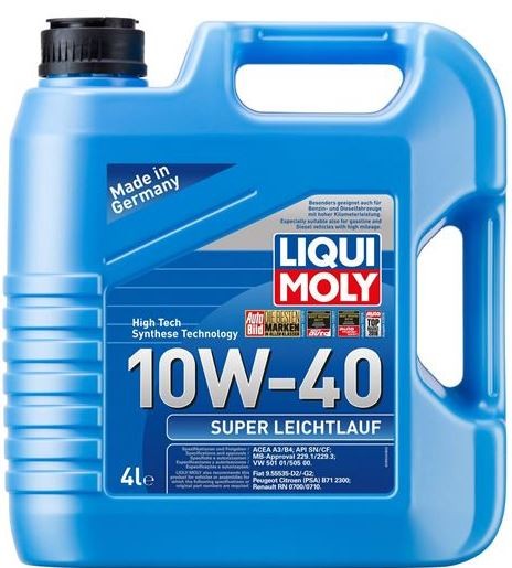 LIQUI MOLY 10W40 Motor Yağı Süper Sentetik SUPER LEICHTLAUF 4 Litre