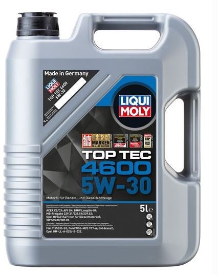 LIQUI MOLY 5W30 Motor Yağı Tam Sentetik TOP TEC 4600 5 Litre