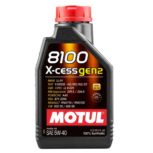 MOTUL 8100 X-CESS GEN2 5W-40 1 LİTRE