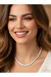 Baget Işıltısı Rose Su Yolu Kolye