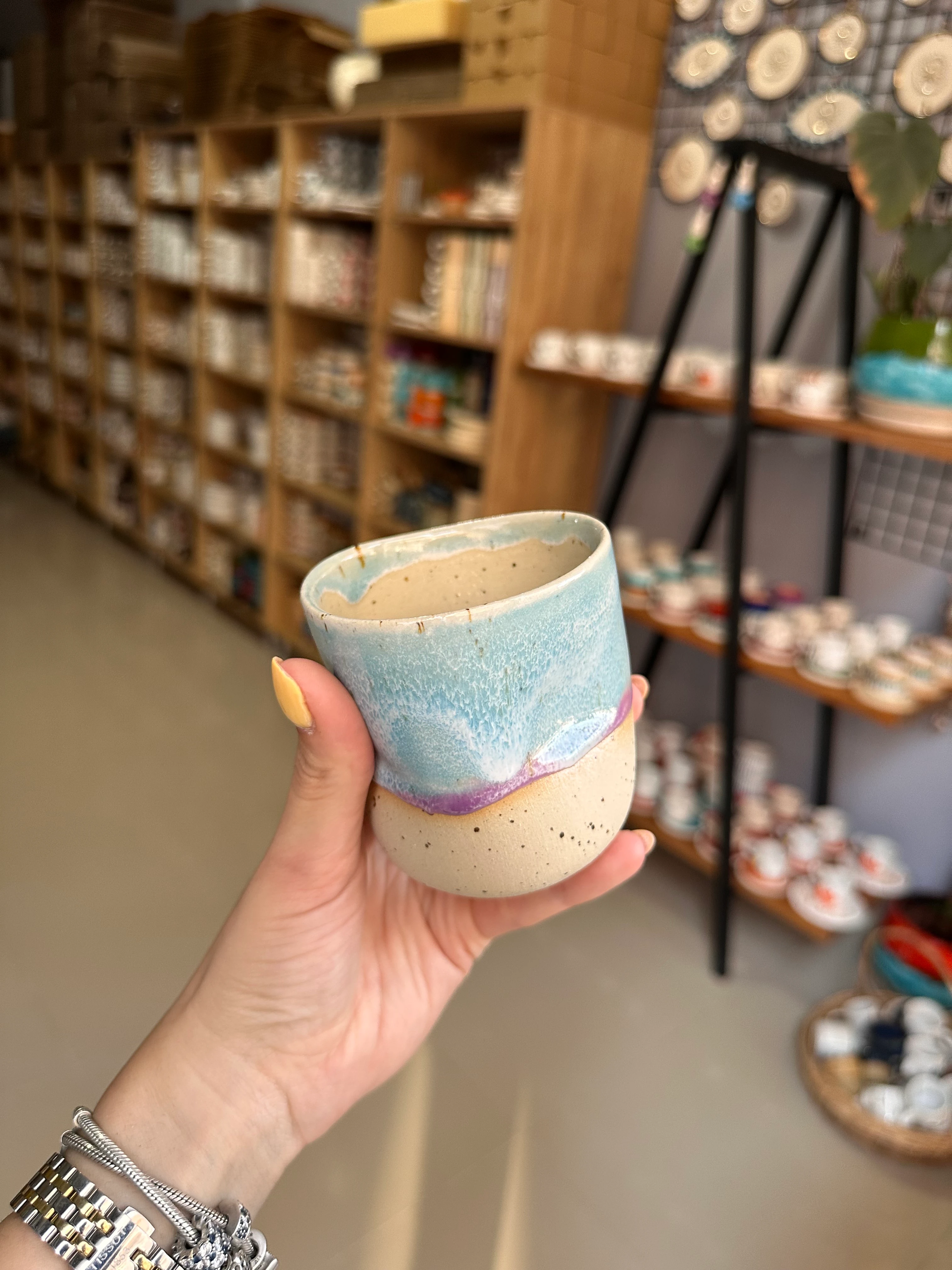 Stoneware parmak izi mug 