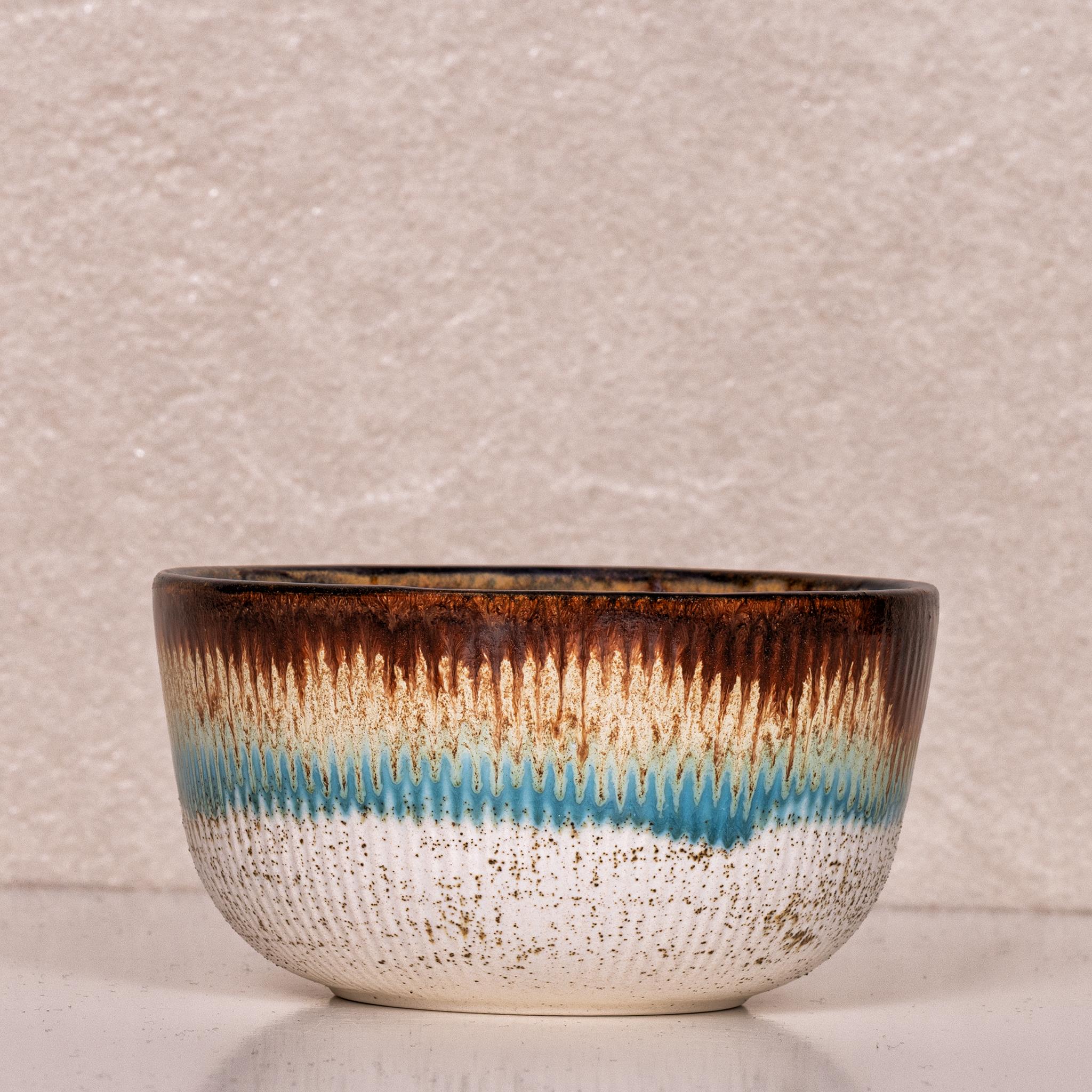 Turkuaz Kahve Soft Kase 12x6cm - Seramik - El Yapımı