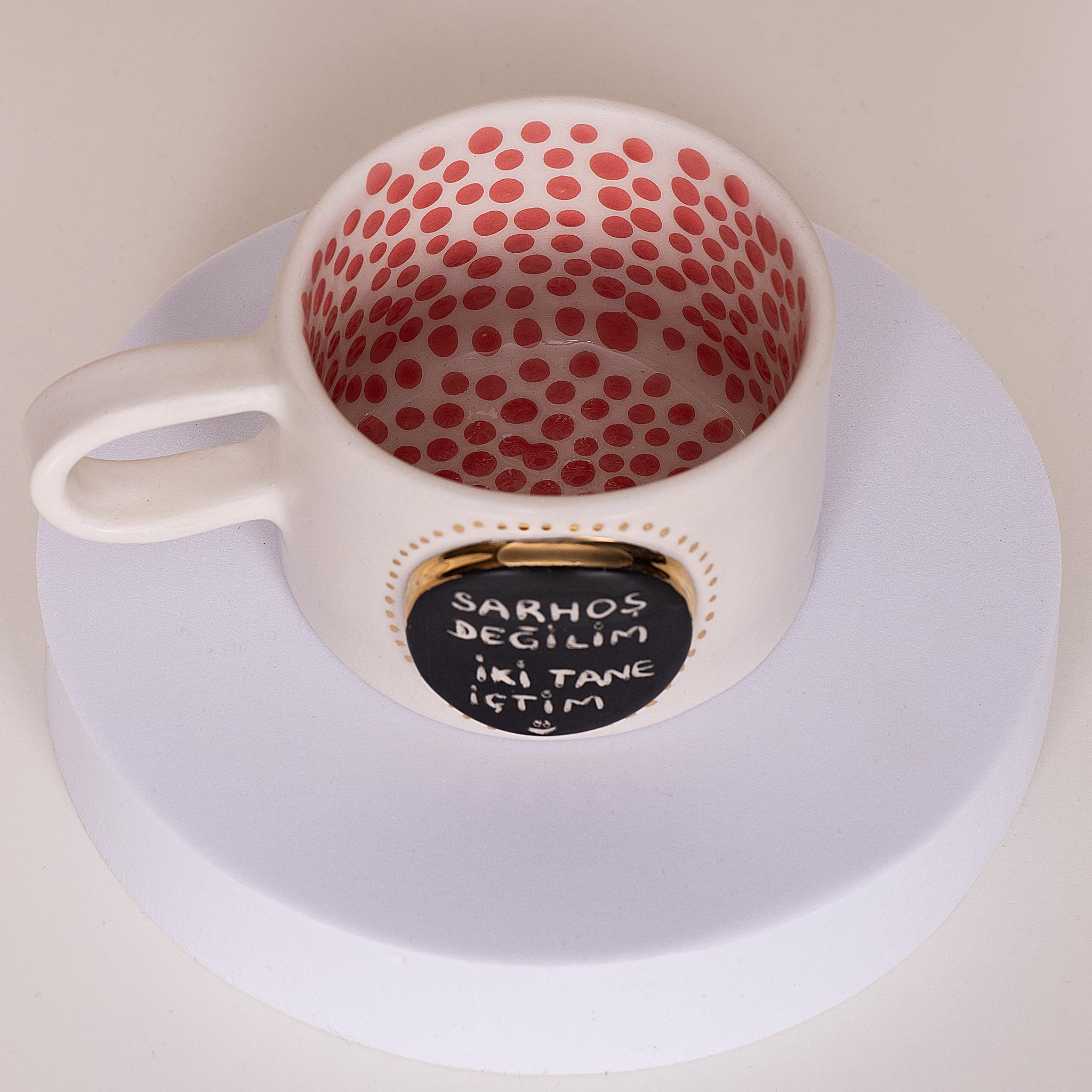 Sarhoş Değilim iki Tane İçtim Kupa Mug - Seramik - El Yapımı