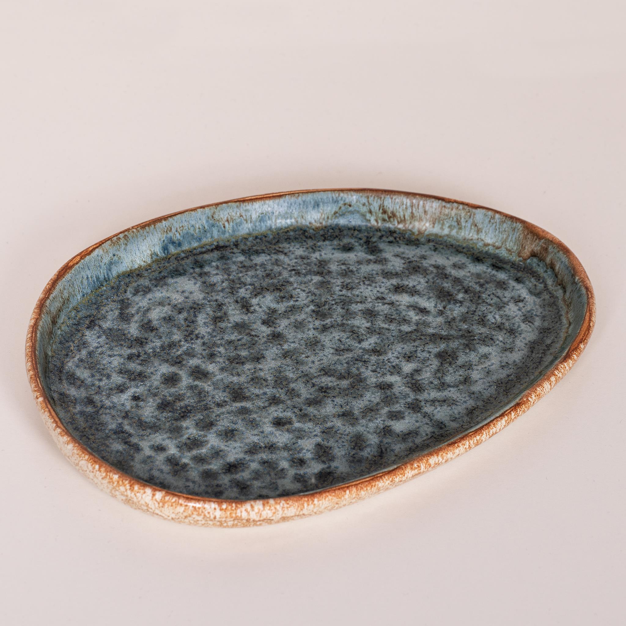 Sunum Tabağı Asimetrik 23cm - Seramik - El Yapımı