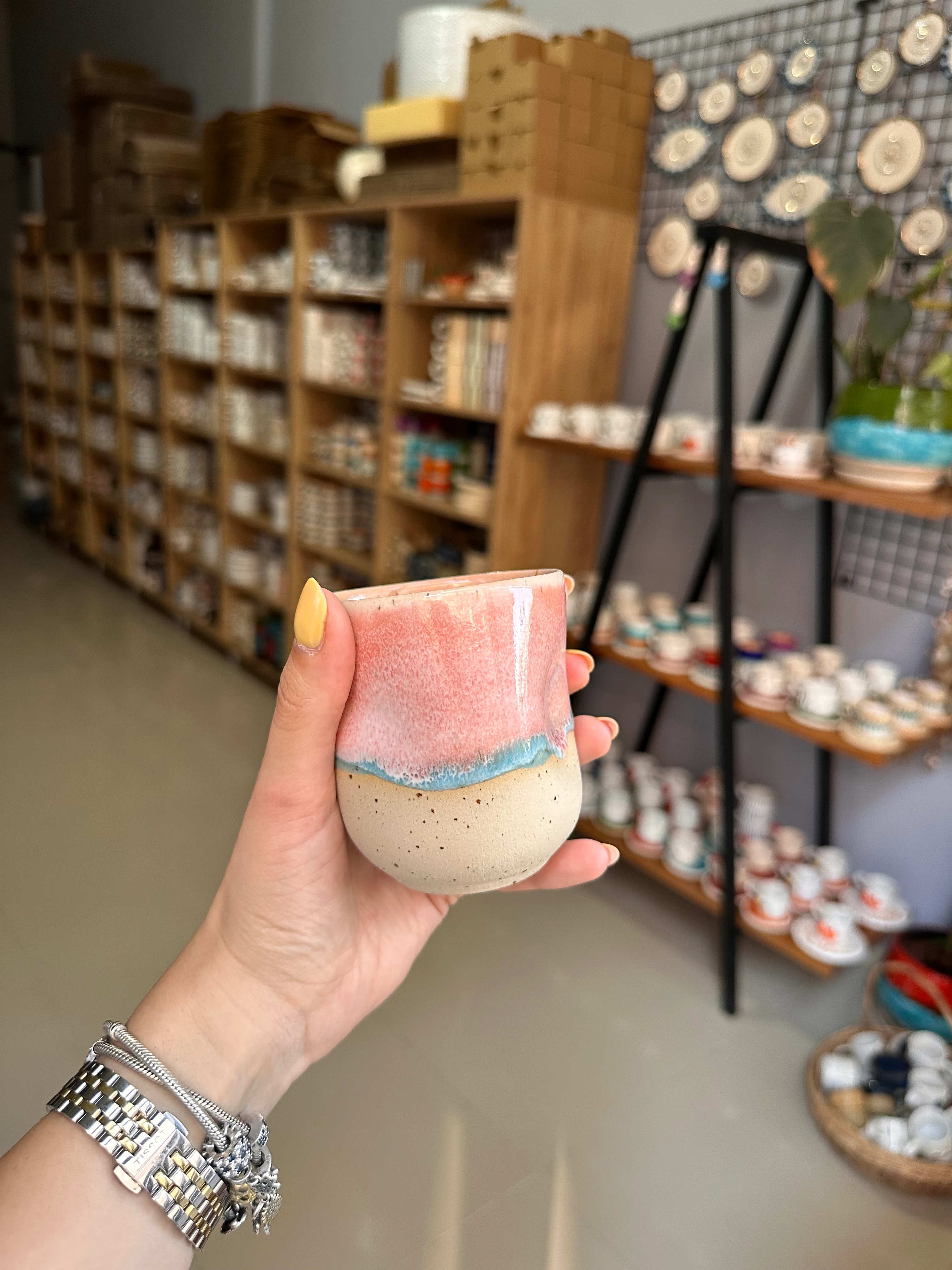 Stoneware parmak izi mug