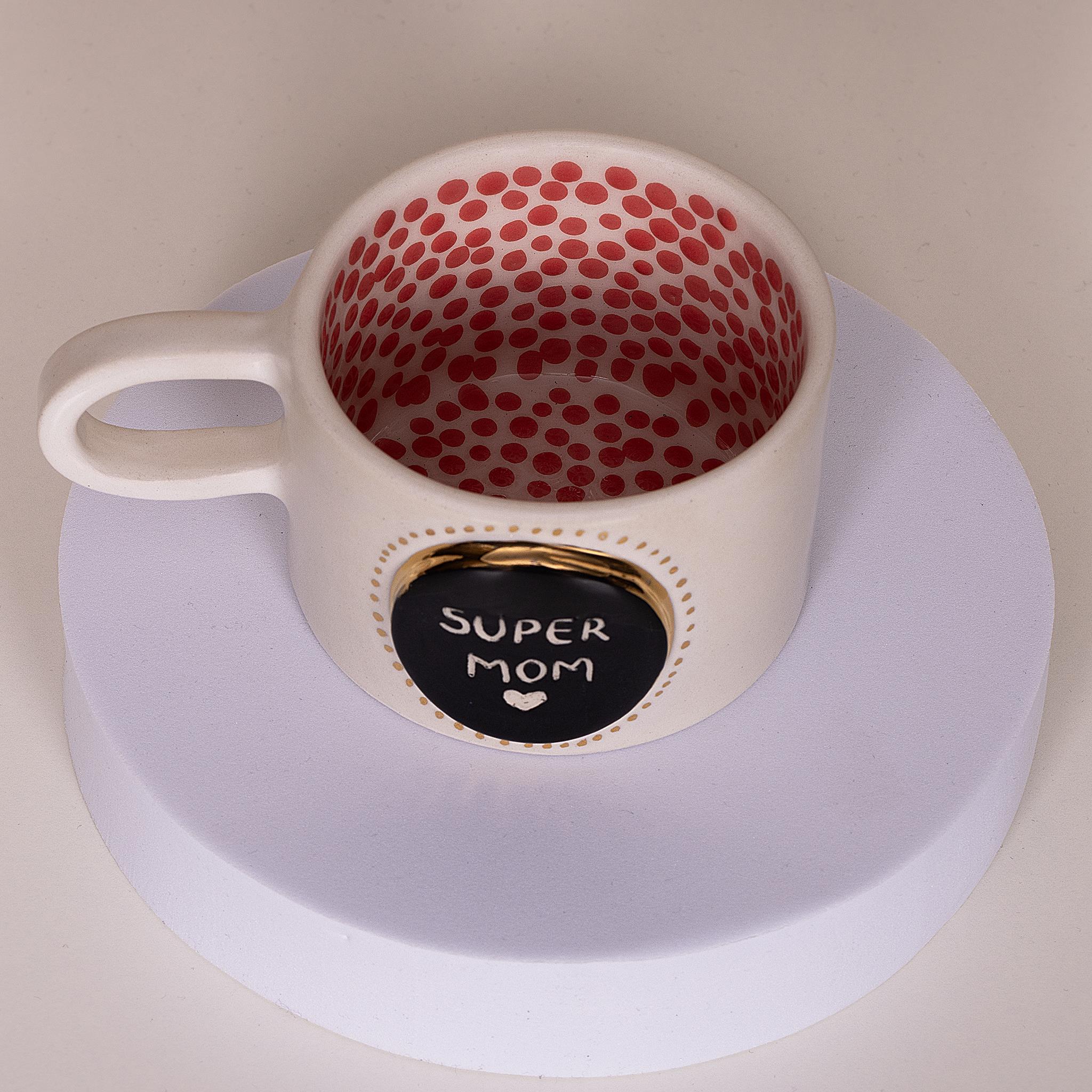 Super Mom Kupa Mug - Seramik - El Yapımı