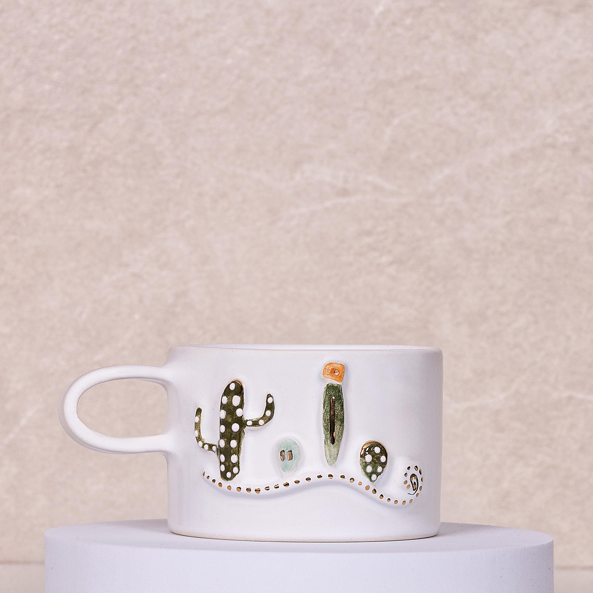 Kaktüs Kupa Mug - Seramik - El Yapımı