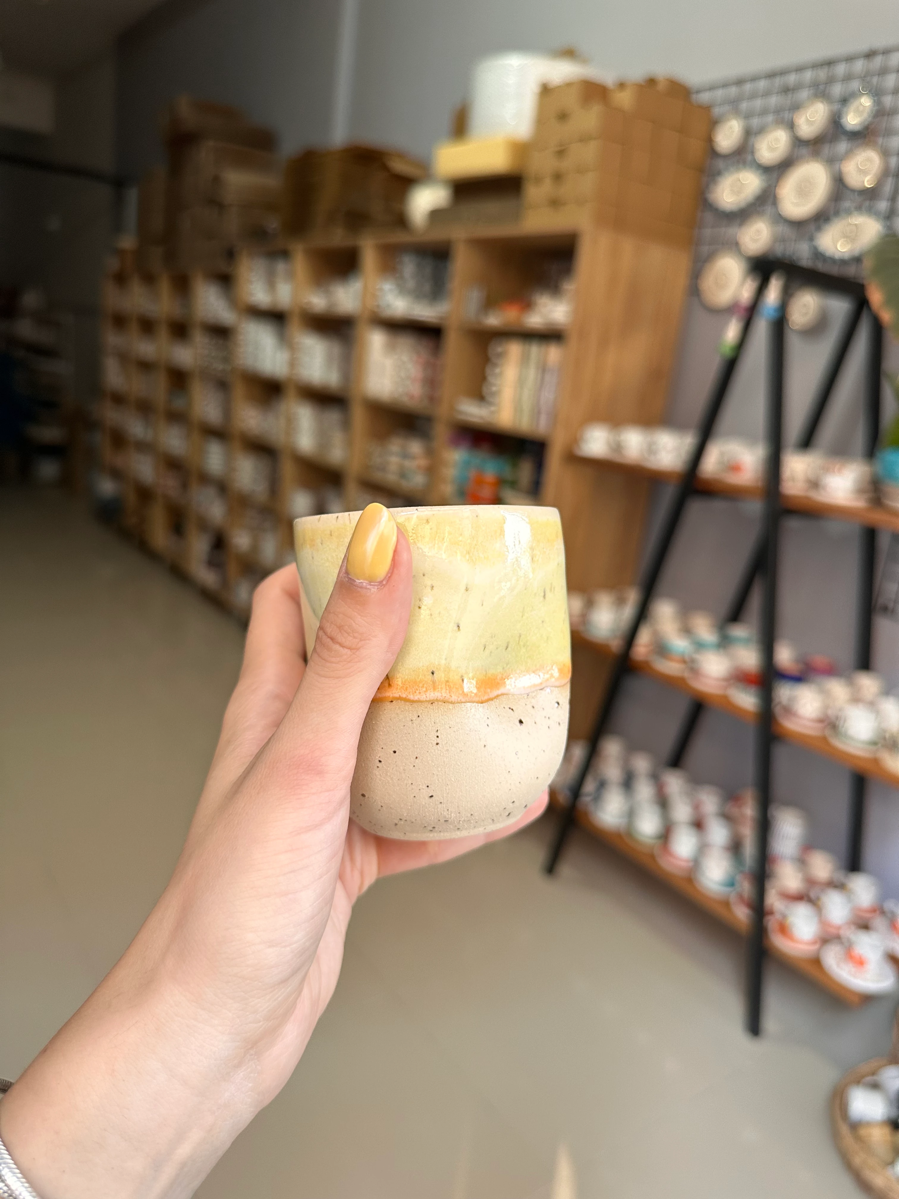 Stoneware parmak izi mug 