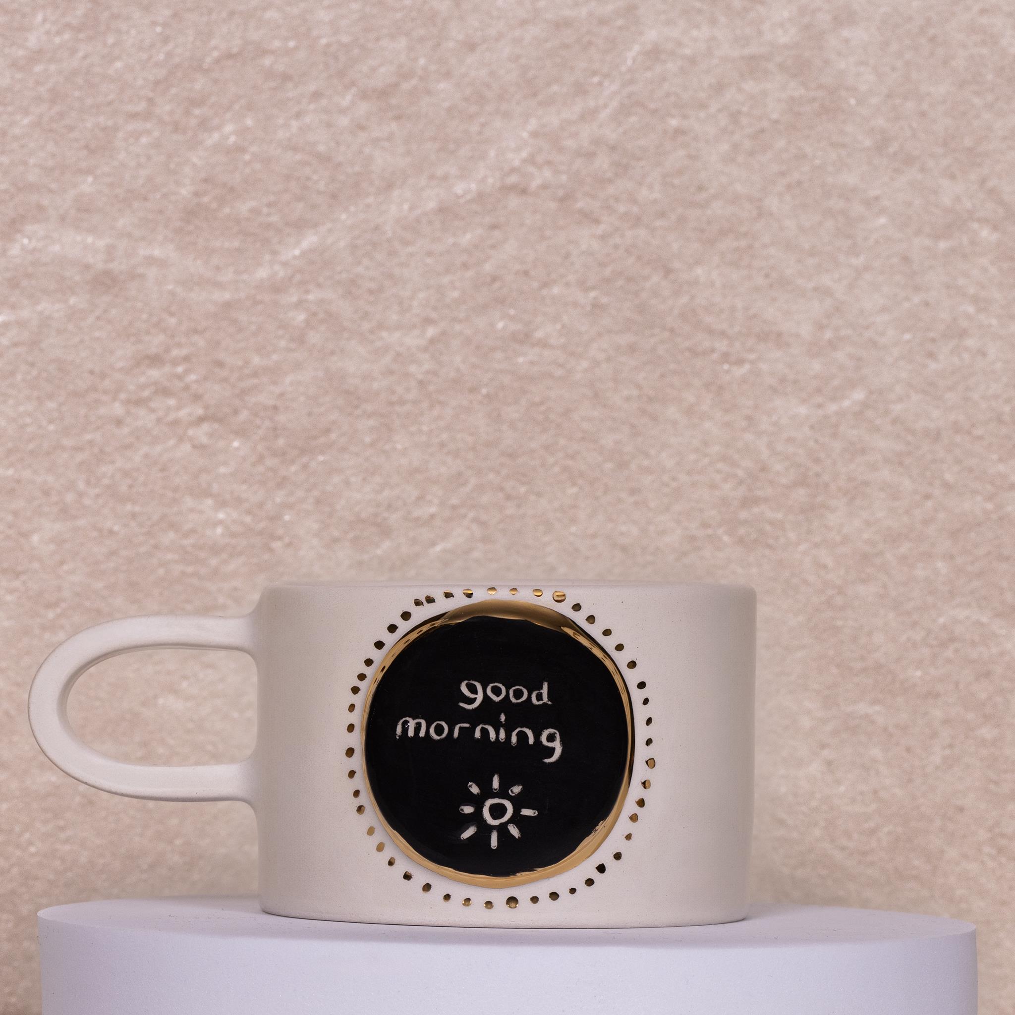 Good Morning Kupa Mug - Seramik - El Yapımı