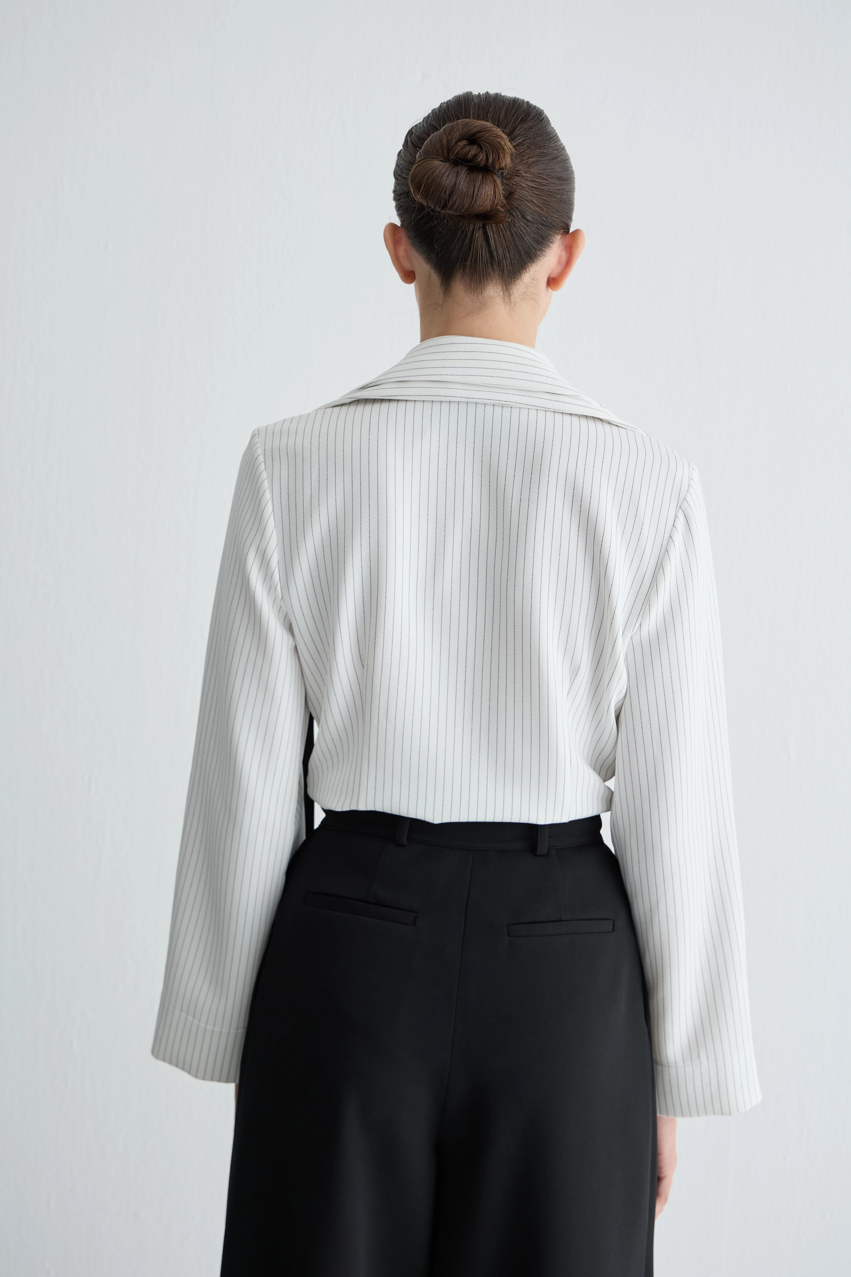 Siyah Patlı Çizgili Gömlek