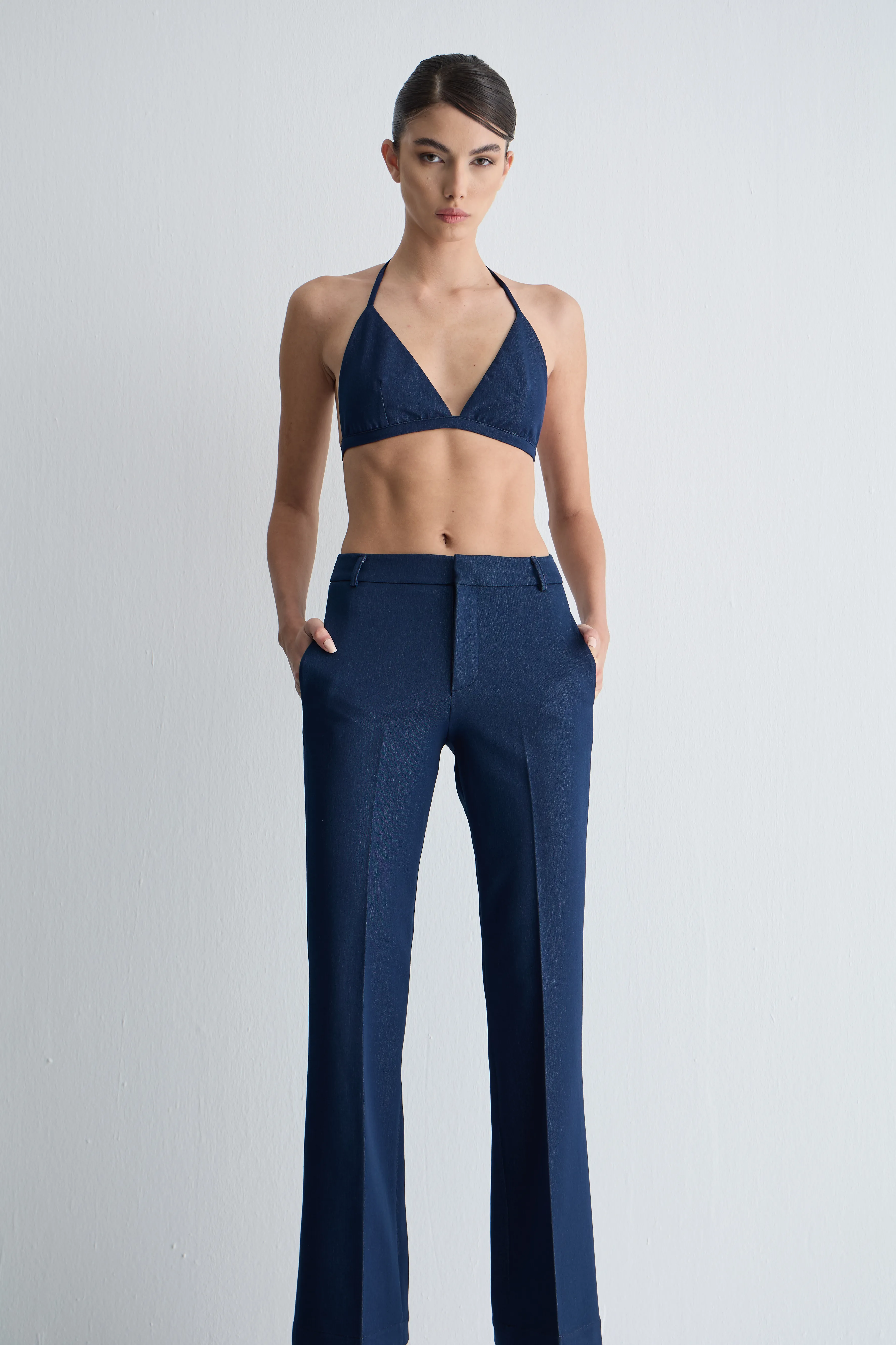 Denim Flare Pantolon