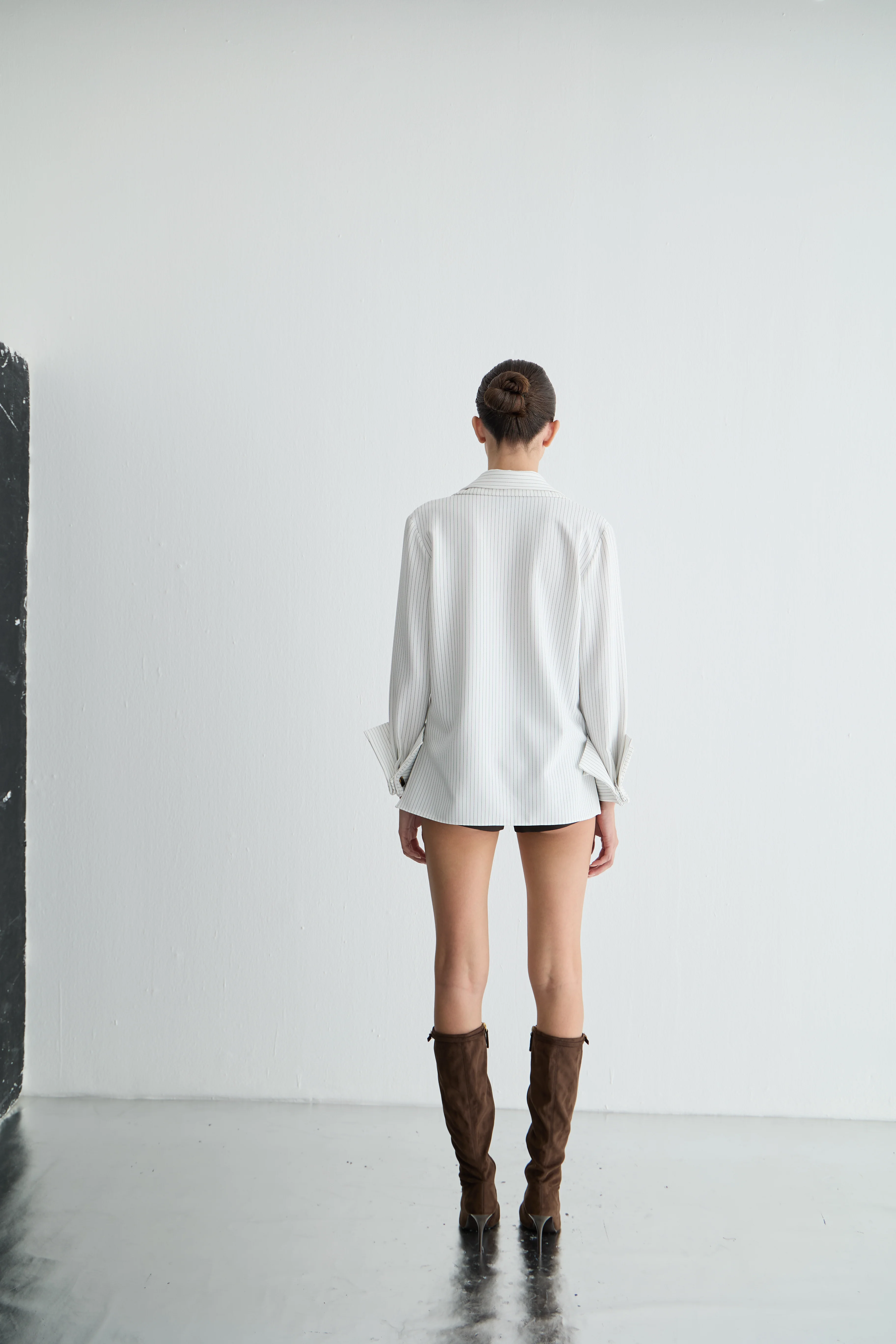 Çizgili  Beyaz Gömlek