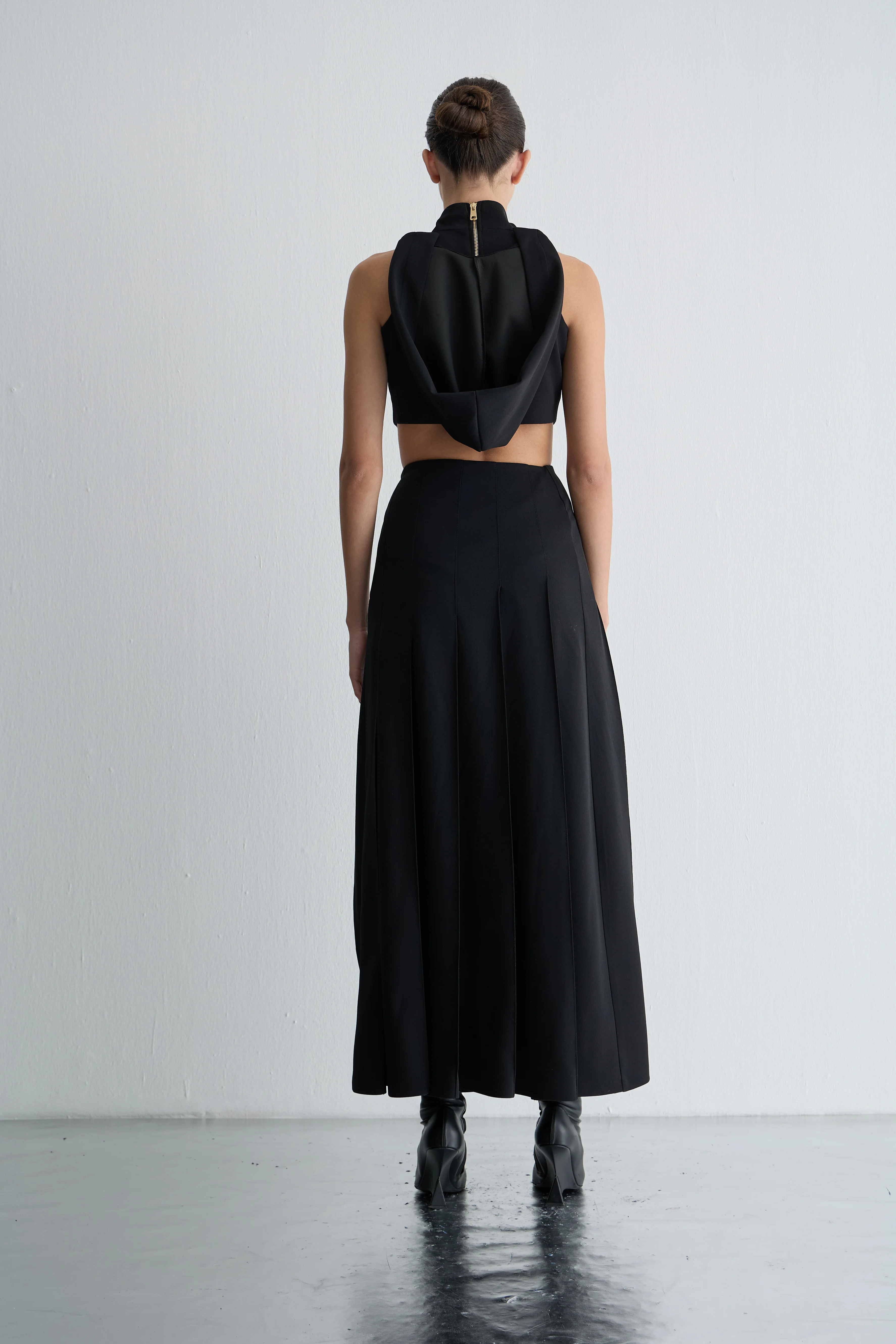 Kapüşonlu Crop Bluz