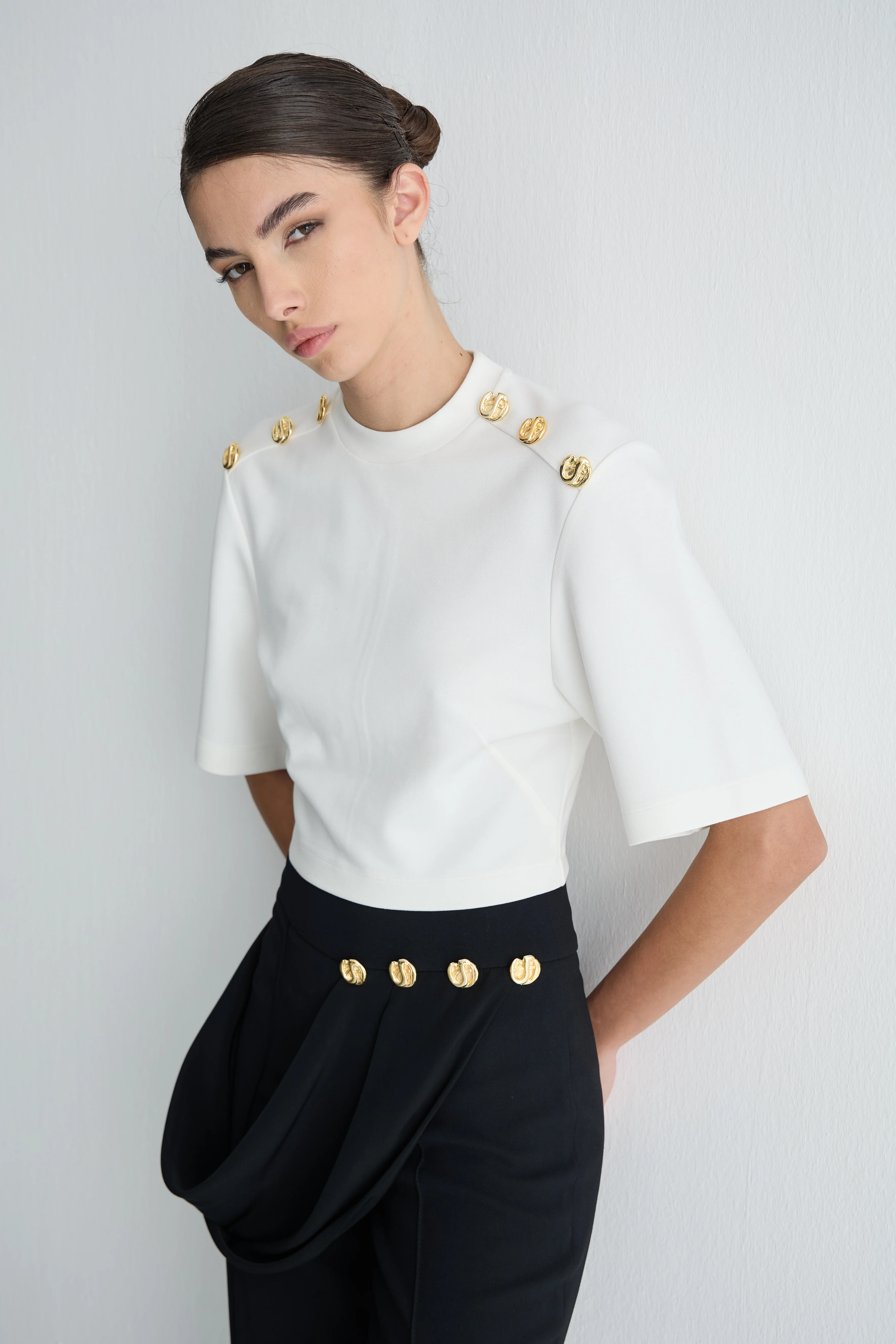 Önü şal detaylı pantolon