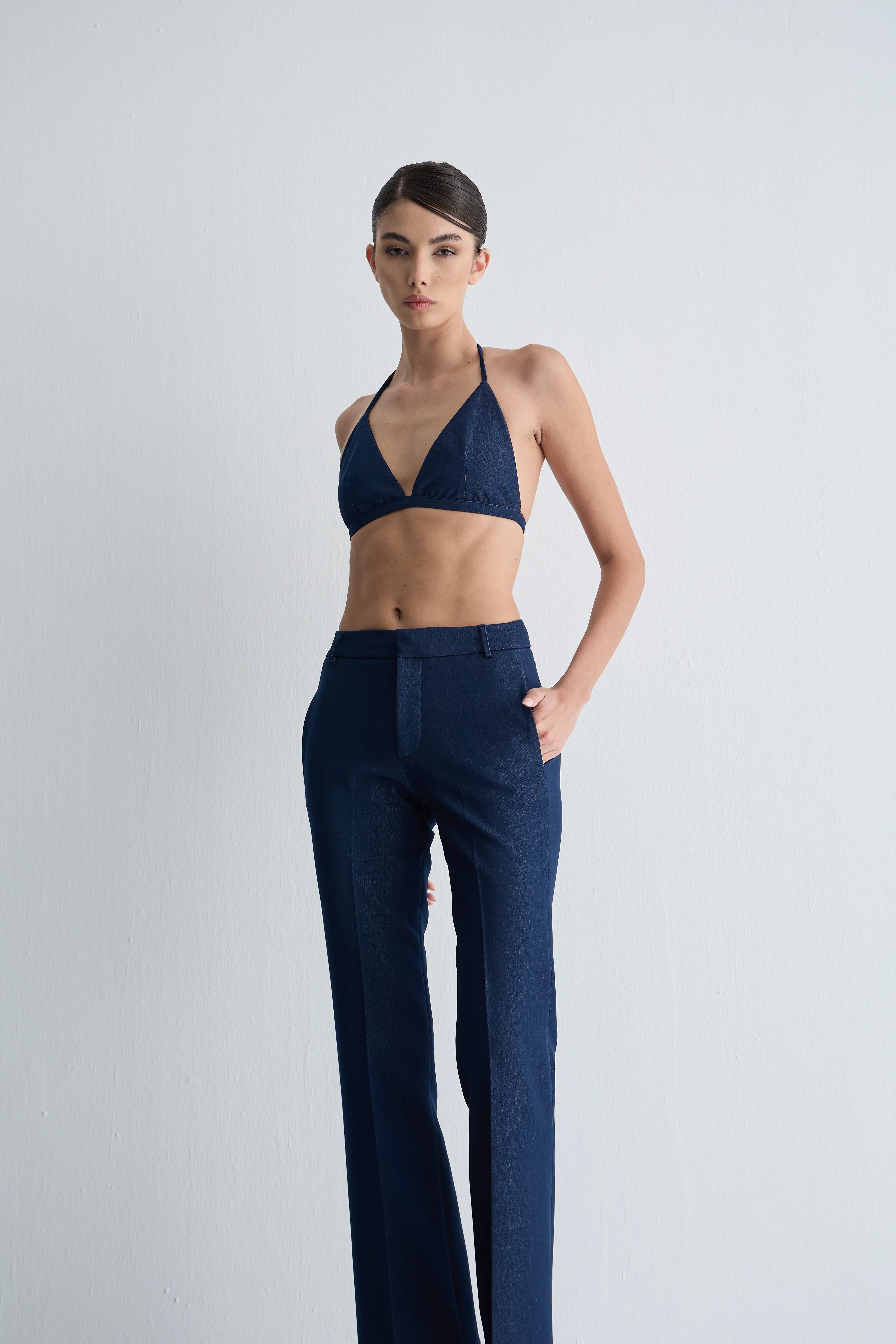 Denim Flare Pantolon