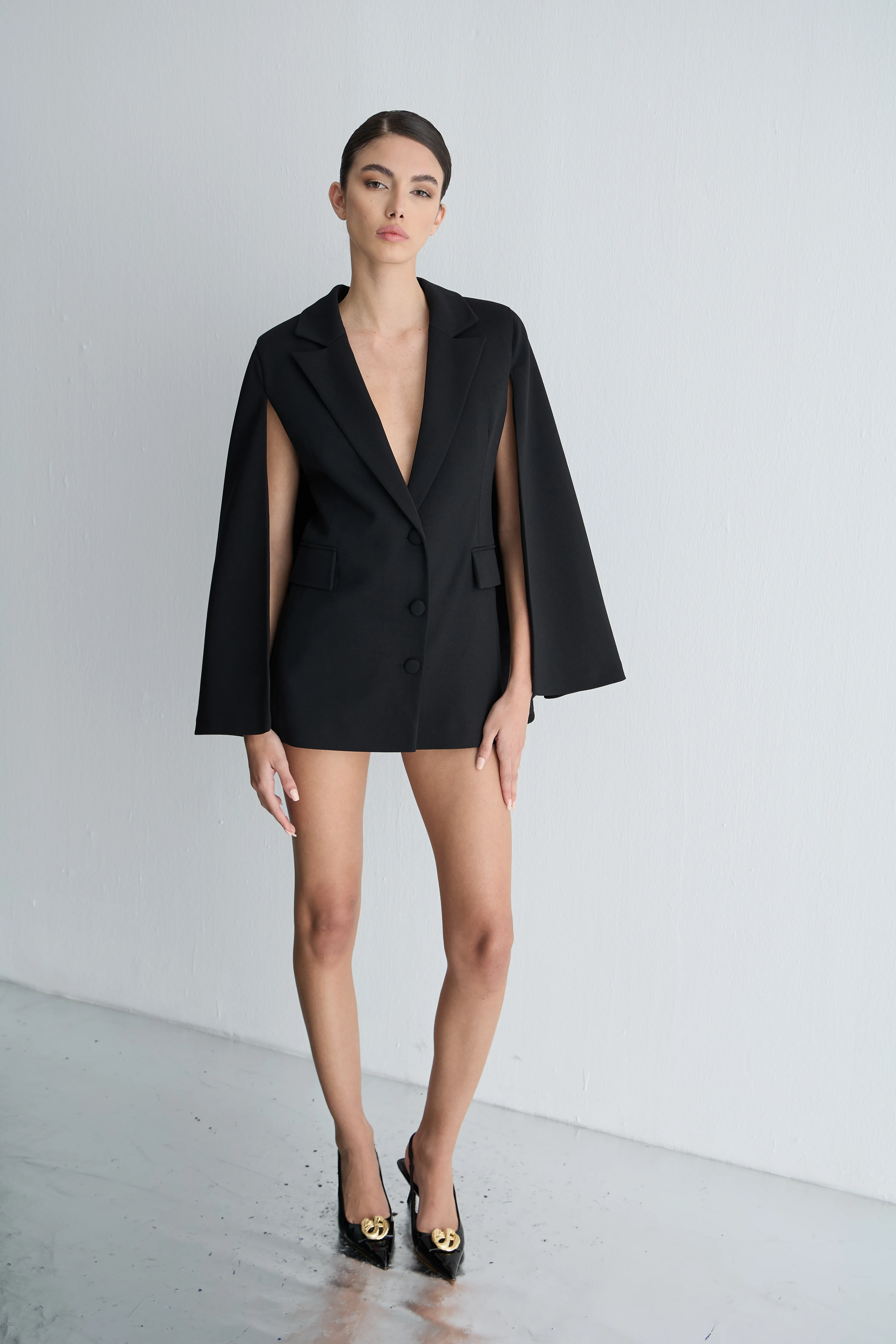 Pelerin Ceket Elbise