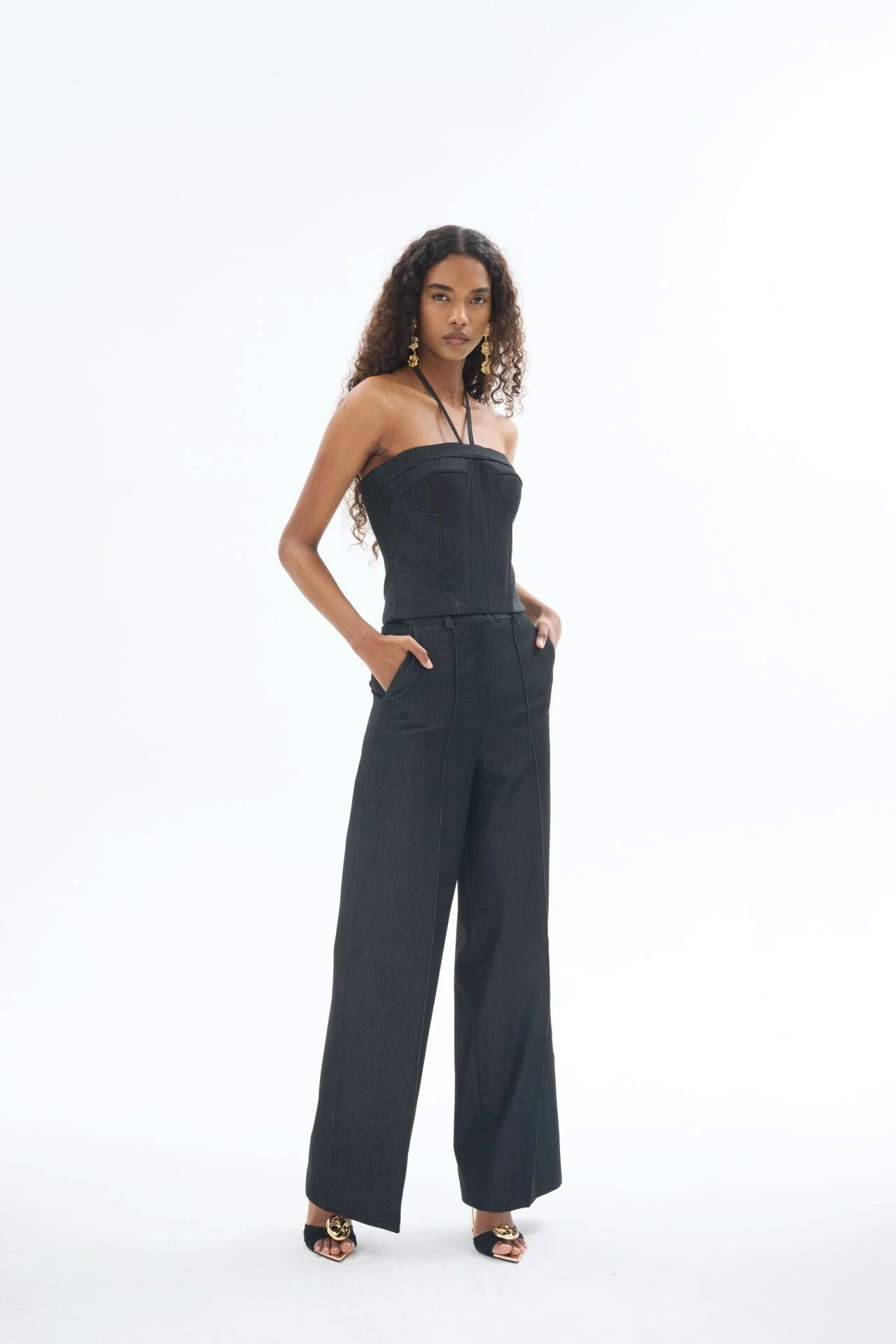 Denim Boru Paça Pantolon