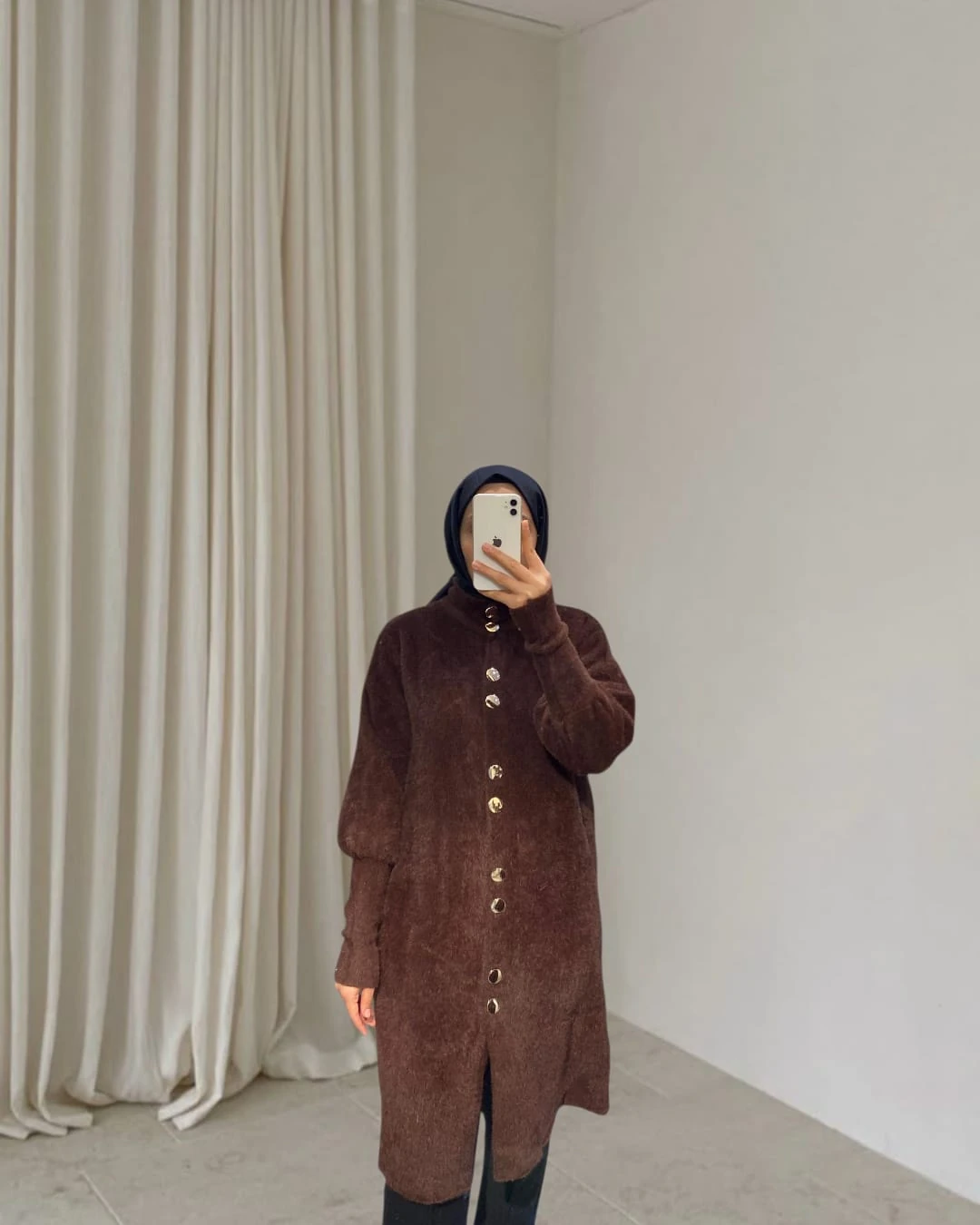 Seba Uzun Düğmeli Hırka