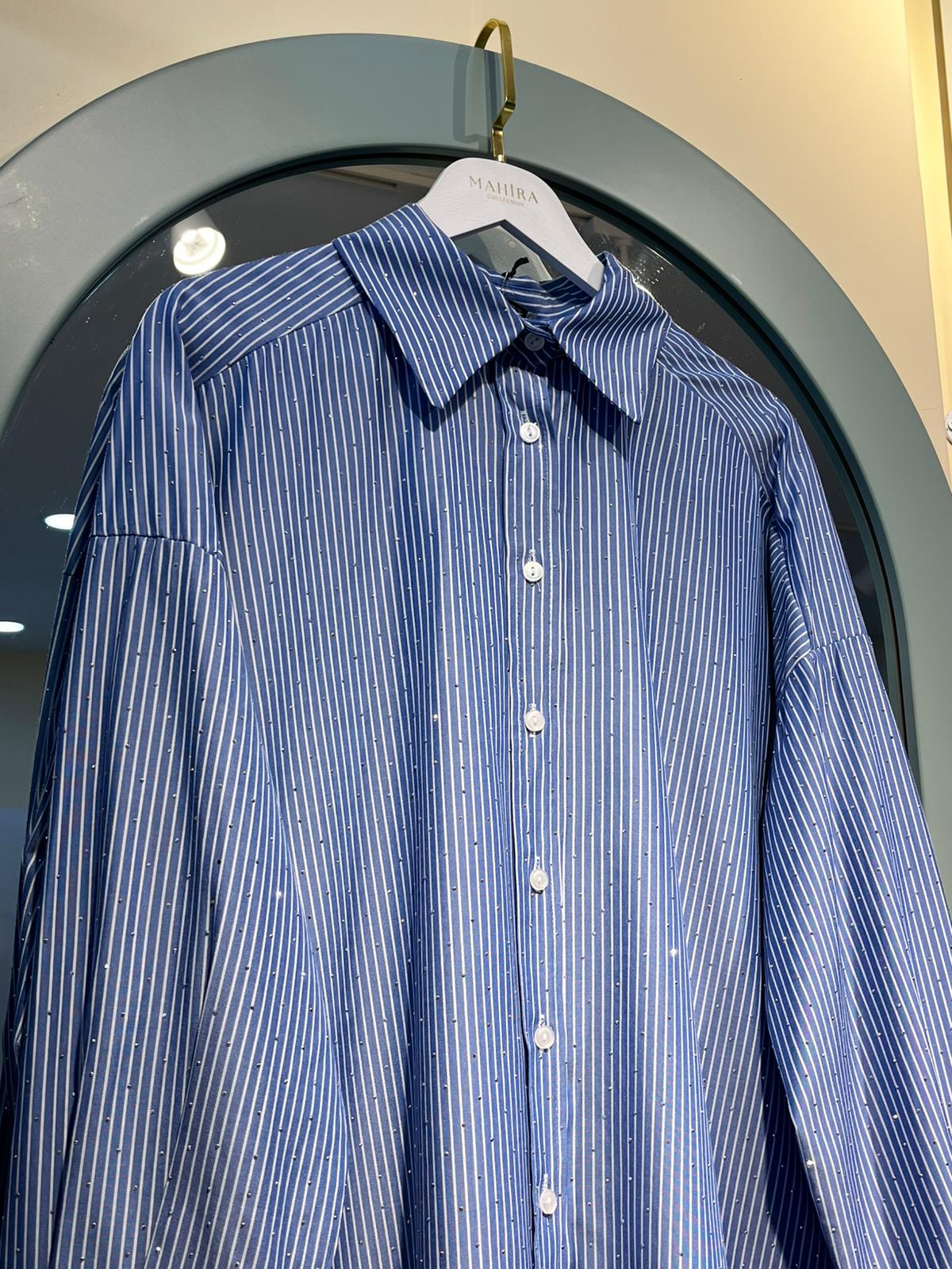 Parıltı Çizgili Gömlek