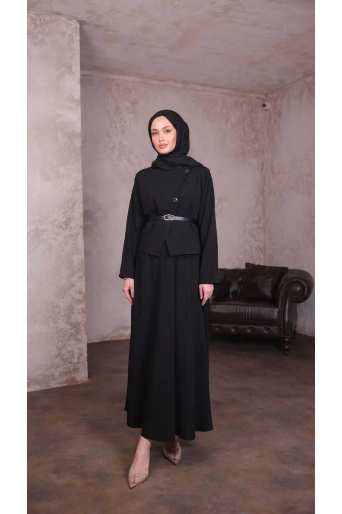 Krep Kumaş Etekli Takım